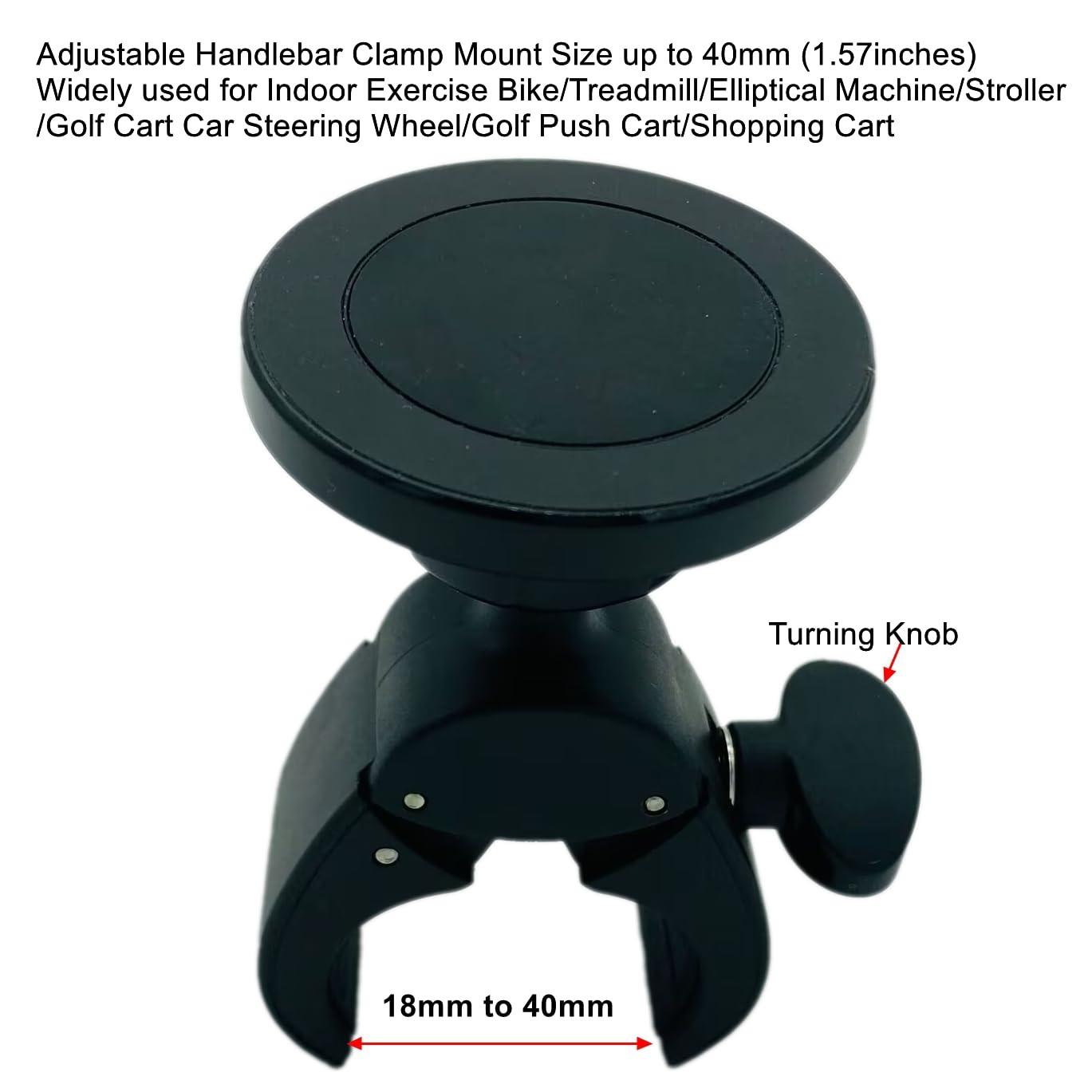 DHYSTAR Magnetic Cell Phone Holder Mount for Indoor Exercise Bike Compatible with Peloton,Treadmill, Elliptical,Gym Equipment,Golf Push Cart,Stroller,Compatible with MagSafe iPhone Smartphones - Image 5
