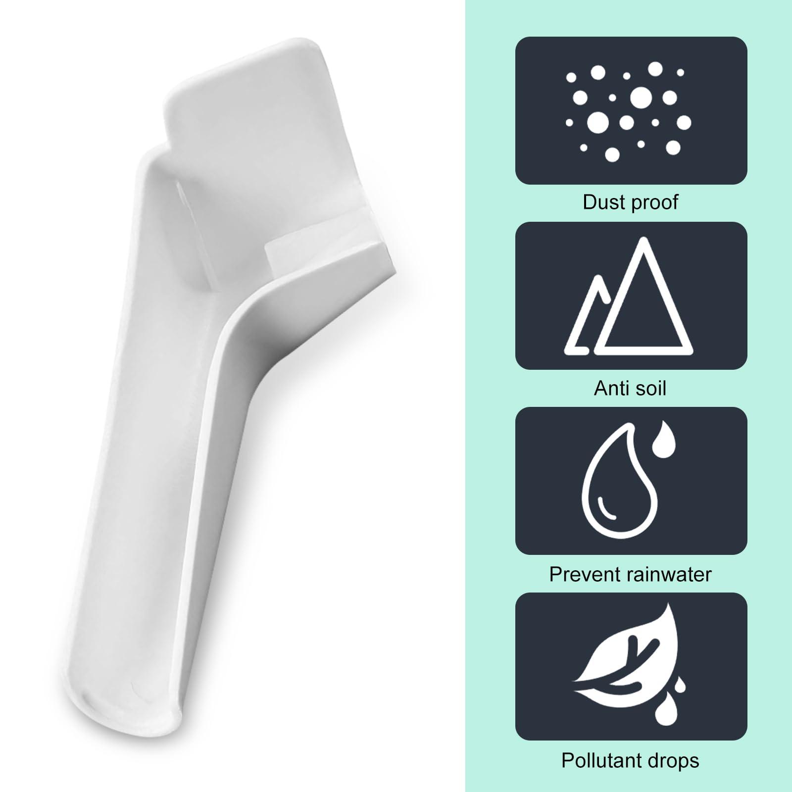 PenFot 4 PCS RV Roof Rain Gutter, 4.6" x 1.4" Rainwater Diversion Drain Accessory to Keep Roof Dry, Dust and Rust Proof Slot Expander for Left and Right Side, Universal for RVs (White) - Image 5