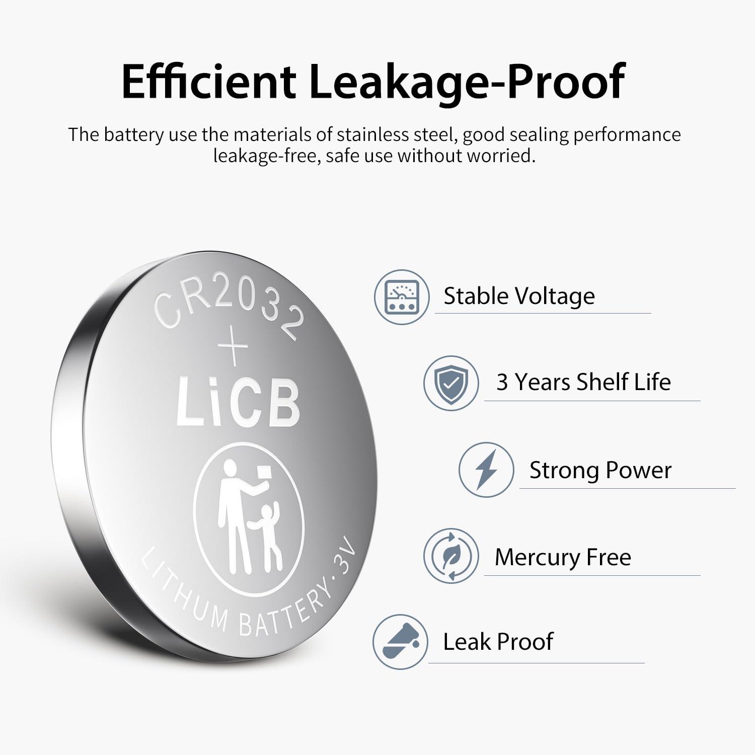 LiCB CR2032 3V Lithium Battery(10-Pack) - Image 3