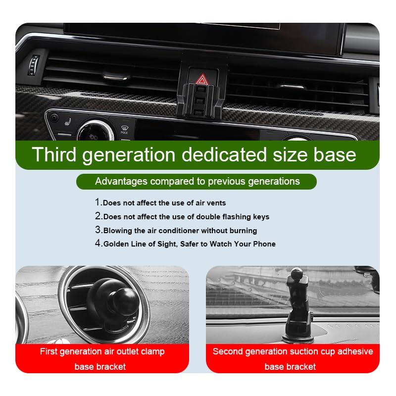 Car Phone Holder for Audi A4/S4/A5/S5/RS5 Auto Accessories [Only for Audi 2017-2025 A4 / S4 & 2018-2025 A5 / S5 / RS 5] [Auto Lock Hands Free Cell Phone Mount Car fits for iPhone & All Smartphones] - Image 2