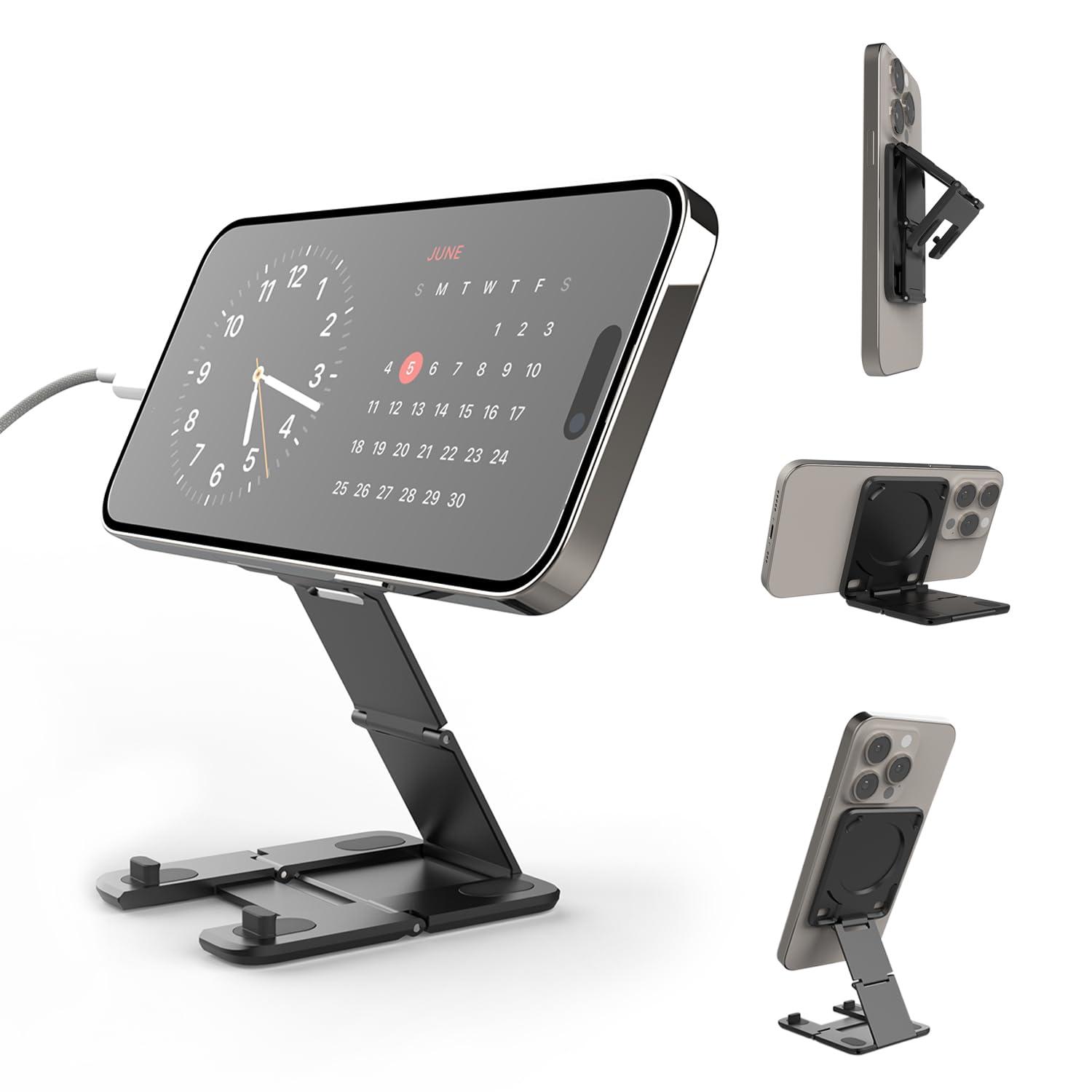 Kenu Stance+ 10-in-1 MagSafe Super Gadget, Magnetic Tripod Stand, Car Vent+Dash+CD Mount, Finger Holder, Airplane Mount, Selfie Stick, More