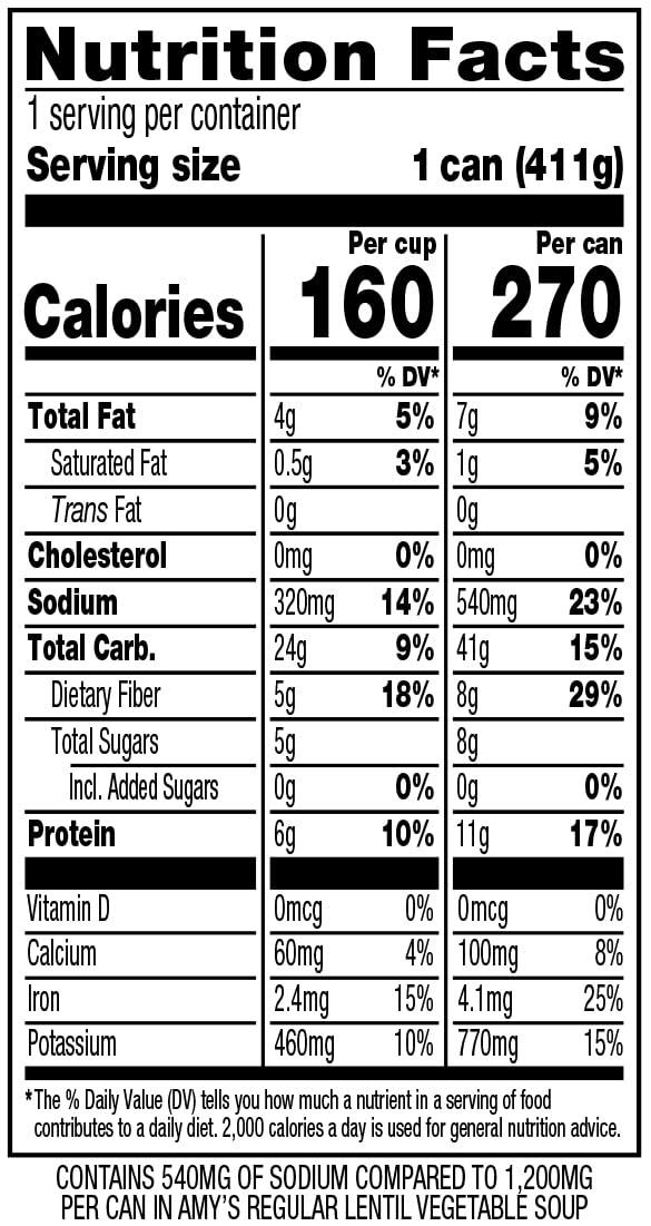 Amy’s Soup, Vegan Light in Sodium Lentil Vegetable Soup, Gluten Free, Made With Organic Vegetables, Canned Soup, 14.5 Oz (12 Pack) - Image 11