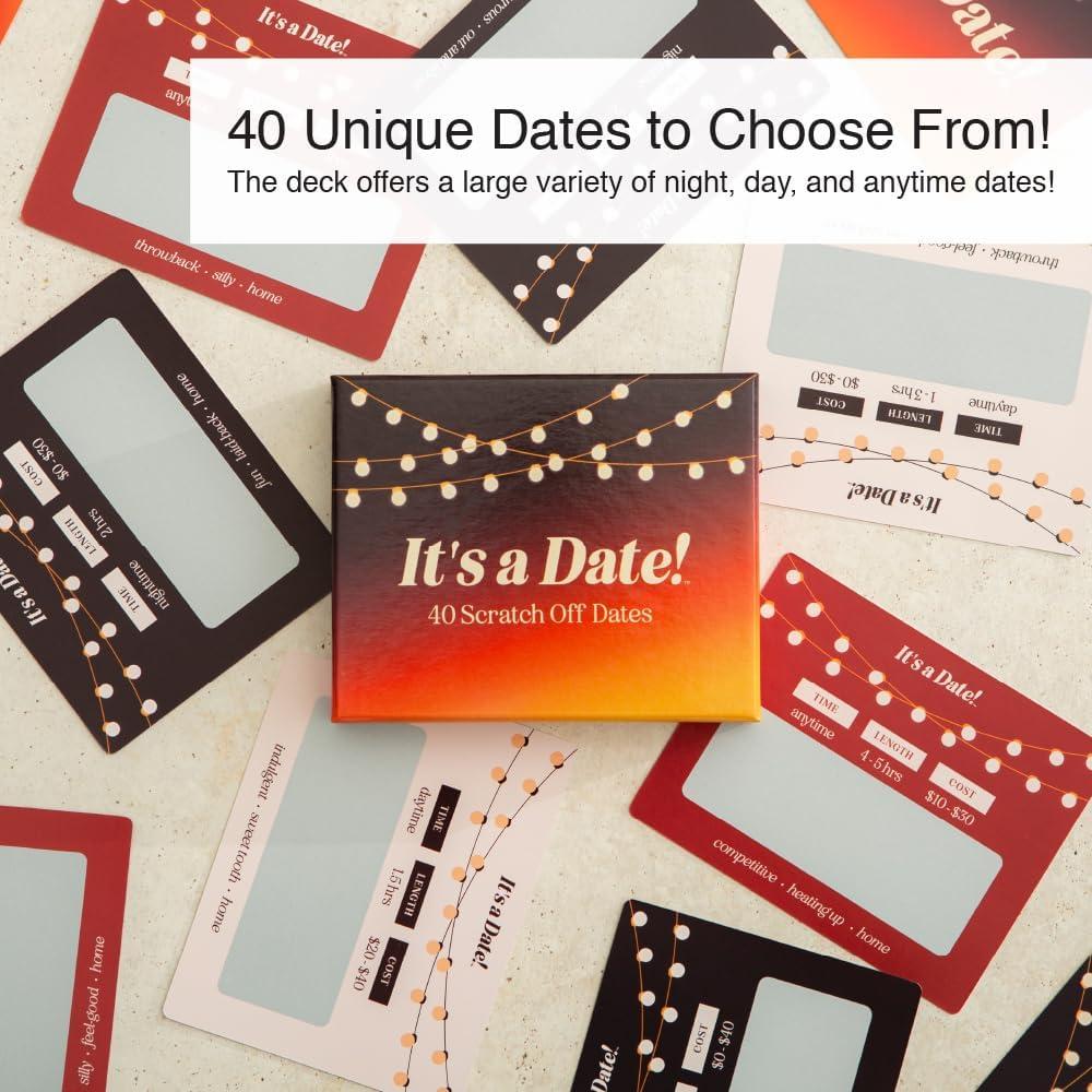 It's a Date!, 40 Fun and Romantic Scratch Off Date Night Ideas for Him, Her, Girlfriend, Boyfriend, Wife, Husband & Couples, for Men for Women - Image 2