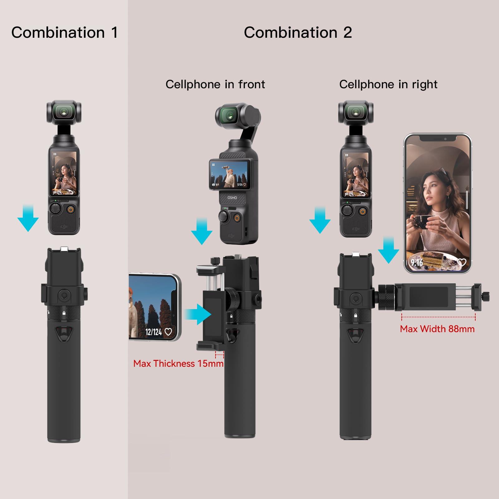 Smatree Portable Osmo Pocket 3 Power Stick (Power Bank) Compatible for DJI Osmo Pocket 3, Handheld Smartphone Holder Mount Bracket Only for DJI Osmo Pocket 3 Camera - Image 2