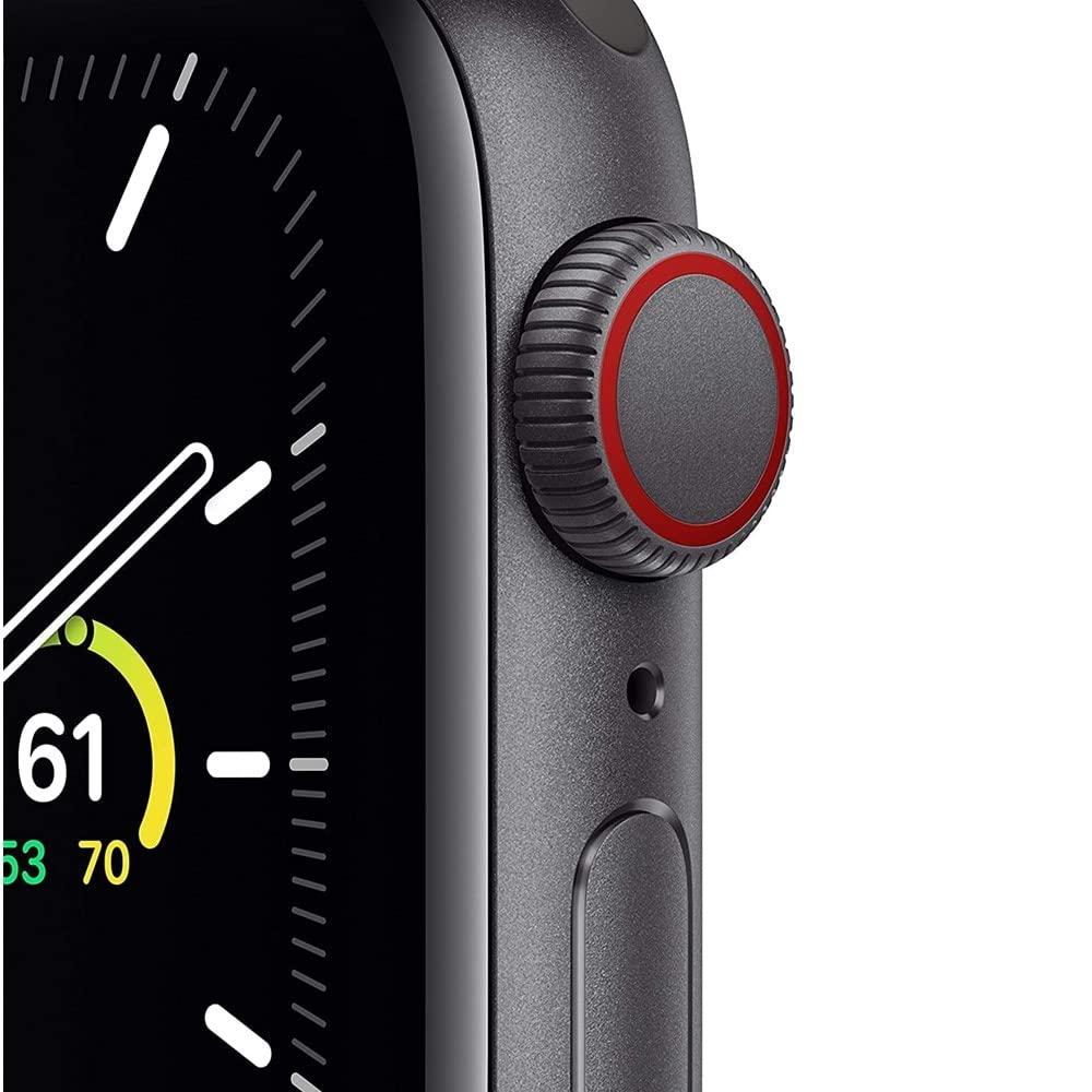 Apple Watch SE (GPS + Cellular, 40mm) - Space Gray Aluminum Case with Black Sport Band (Renewed) - Image 2