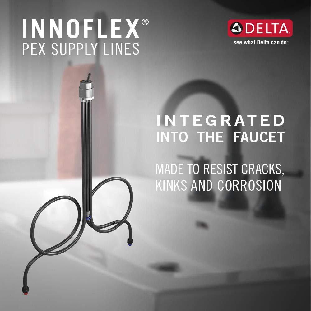 Delta Faucet Velum Curved Spout Single Hole Bathroom Faucet, Brushed Nickel Bathroom Sink Faucet, Single Handle Bathroom Faucet, Bath Faucet, Pop-Up Drain Assembly, Stainless 539-SSMPU-DST - Image 5