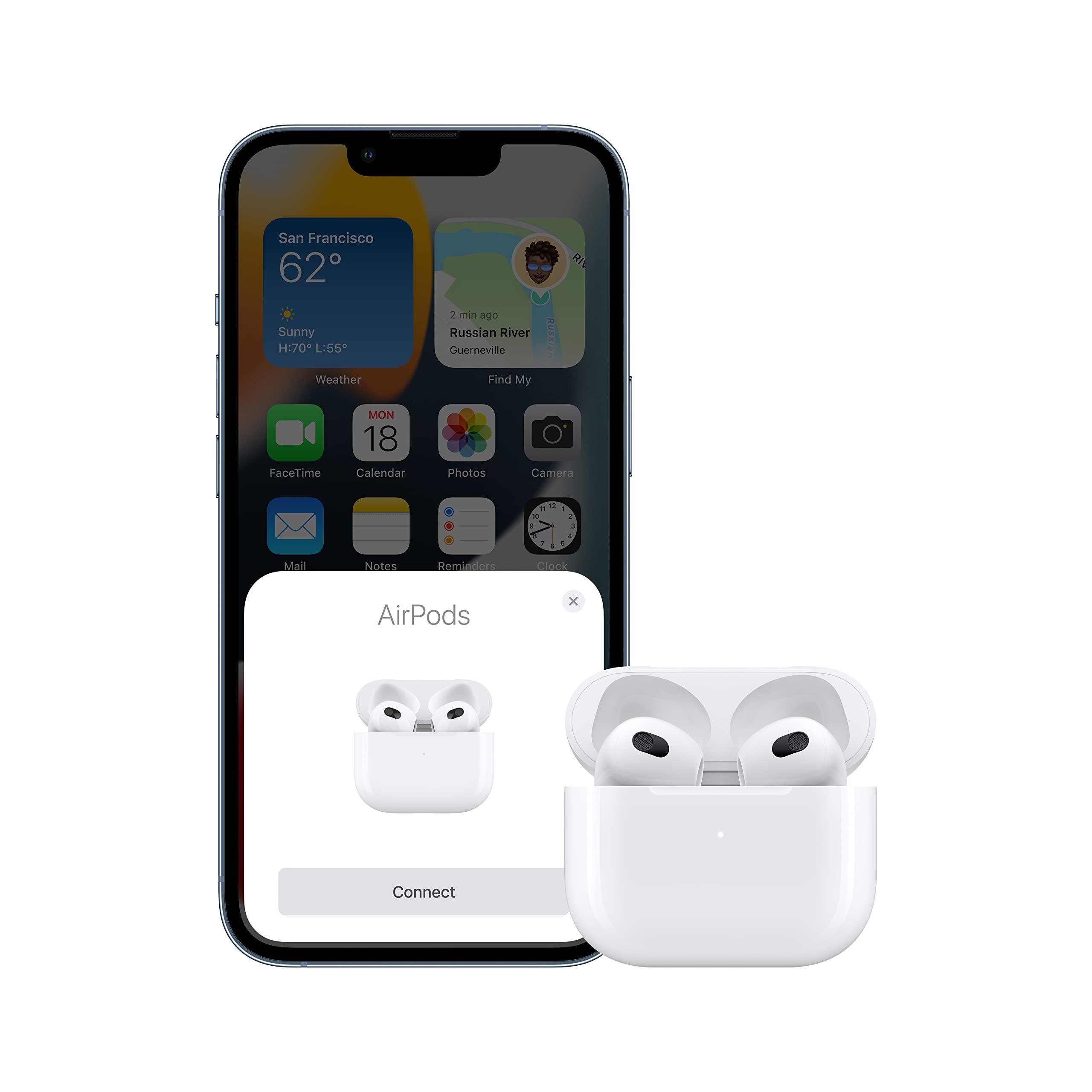 Apple AirPods (3rd Generation) Wireless Earbuds with MagSafe Charging Case. Spatial Audio, Sweat and Water Resistant, Up to 30 Hours of Battery Life. Bluetooth Headphones for iPhone - Image 6