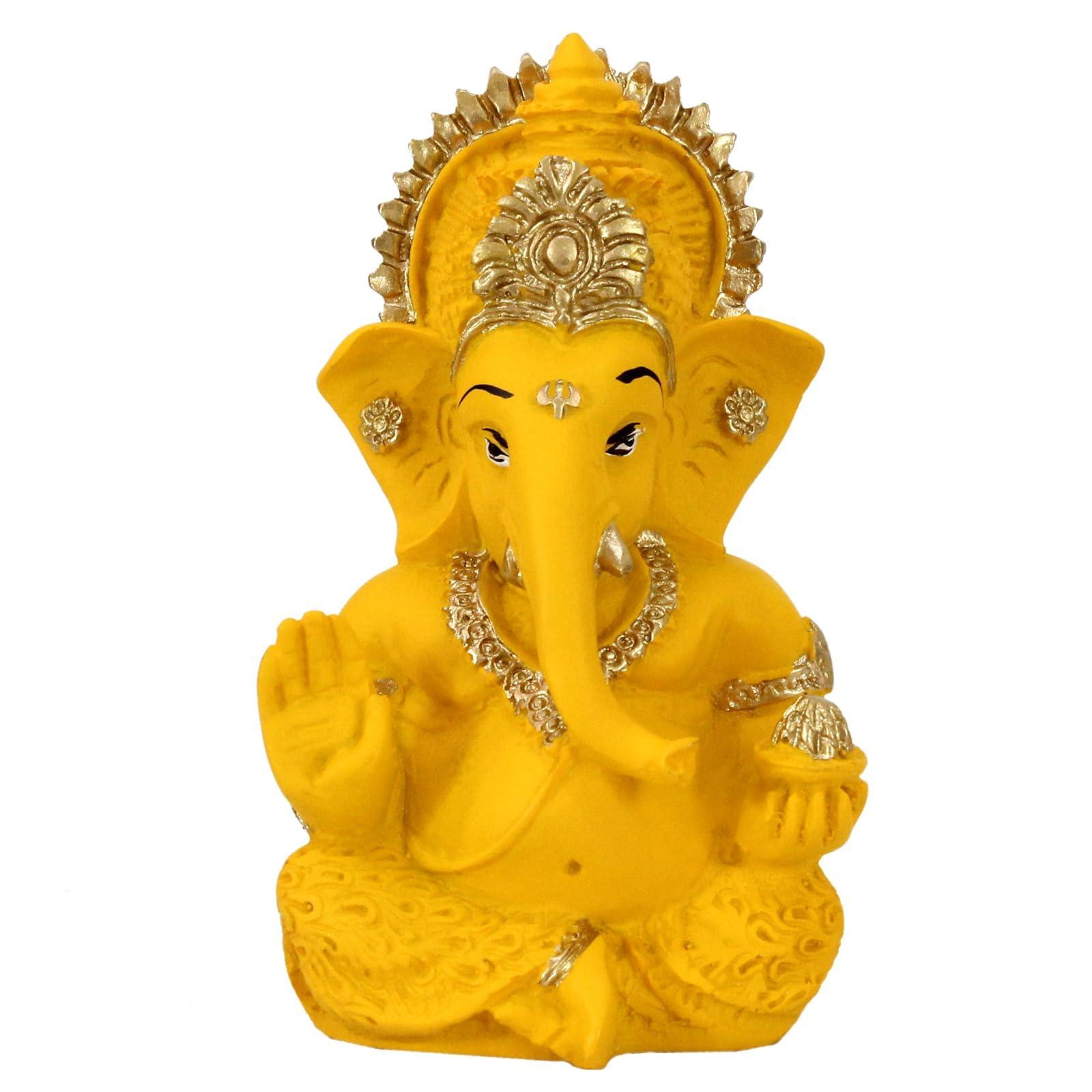 TIED RIBBONS Ganesh Statue for Car Dashboard | Resin, 3 Inch | Ganesha Statue for Home, Office, Desk, Pooja | Baby Ganesha Statues | Indian Decorations for Pooja Mandir Temple | Indian Return Gifts - Image 9