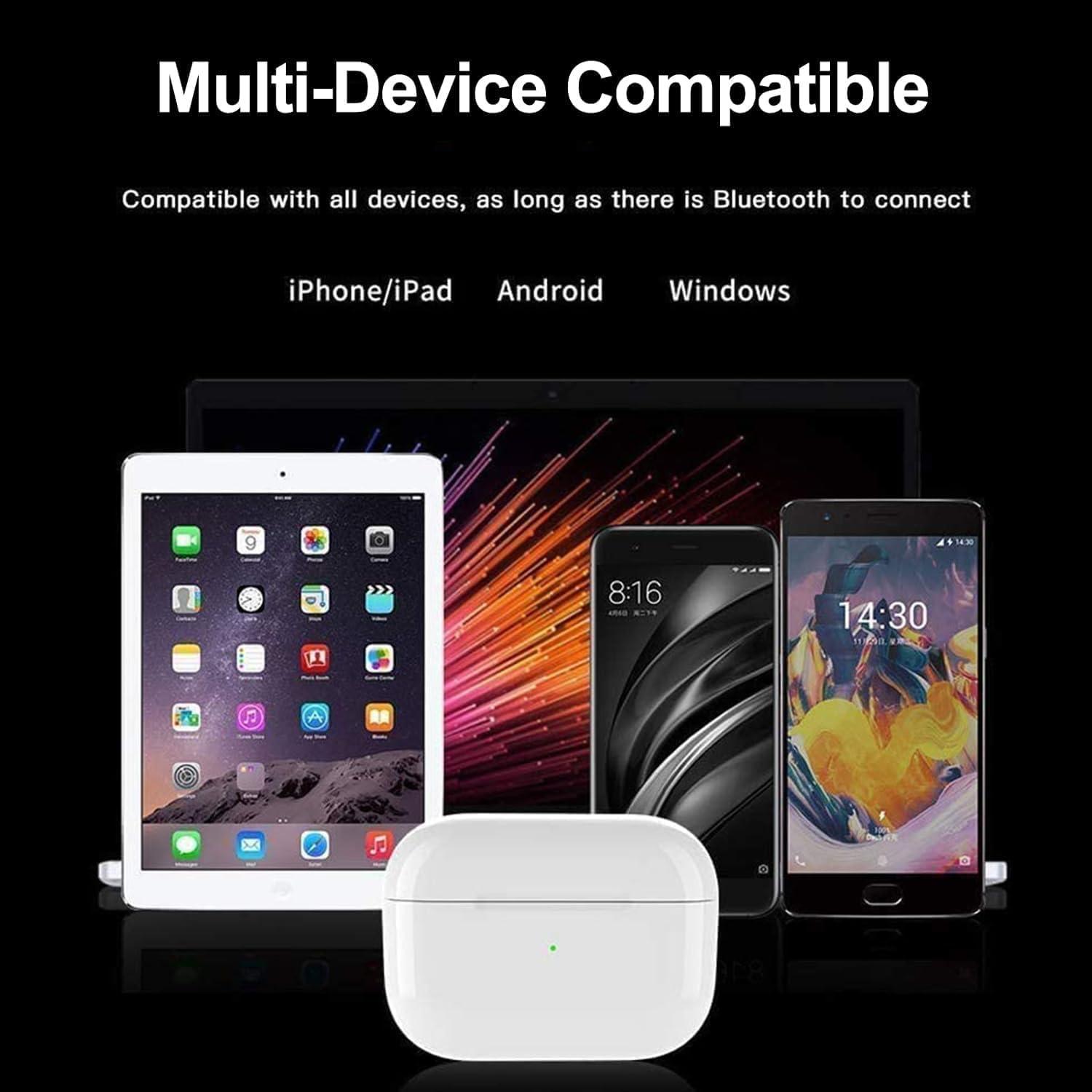 EOQIFJM True Wireless Earbuds Bluetooth 5.3 Mic Noise Cancelling IPX7 Waterproof Hi-Fi Stereo Sound Long Battery 40H Playtime Auto Pairing for iPhone Headphones pro,White - Image 4