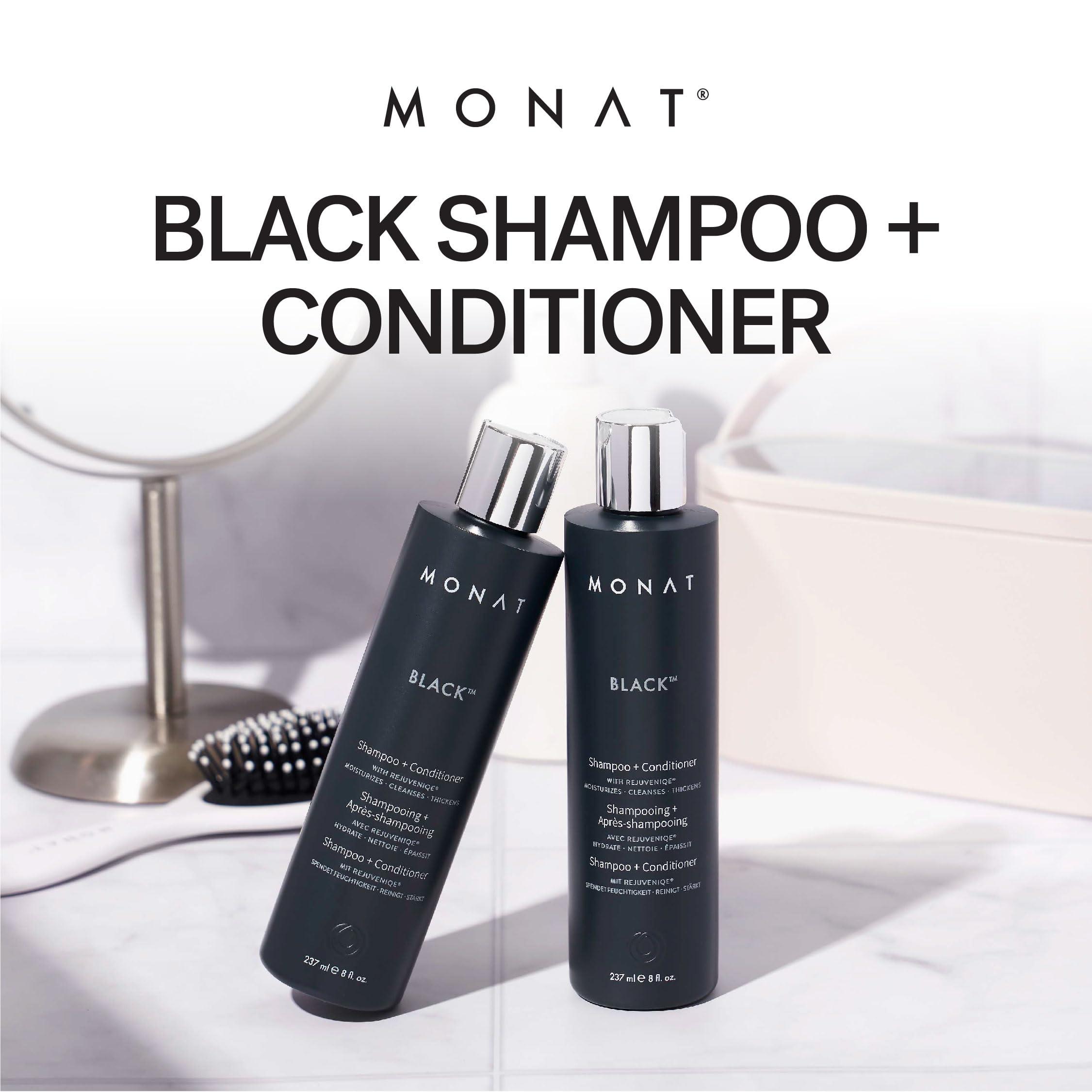 MONAT Black Shampoo + Conditioner – A 2-in-1 Formula for Optimal Hair Care in One Step – Cleanses, Conditions, and Promotes Stronger, Healthier-Looking Hair – For All Hair Types – 237ml (8.0 fl oz) - Image 3