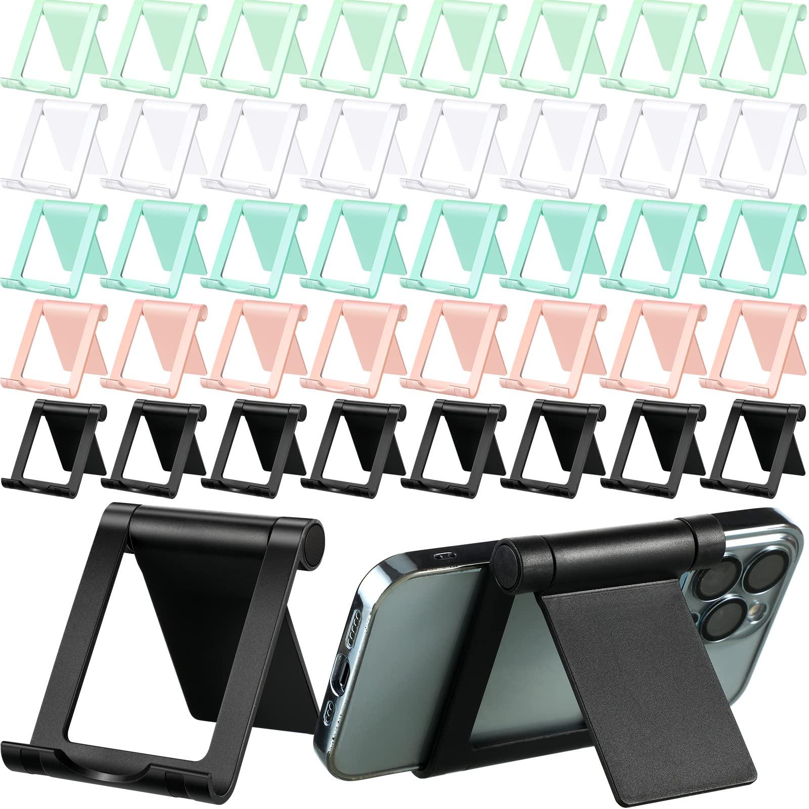 Fabbay 40 Pcs Foldable Cell Phone Stand Desk Multi Angle Tablet Stand Universal Cellphone Holder Portable Smartphone Dock Compatible with Most Mobile Phone and Tablet for Travel(Multicolor)