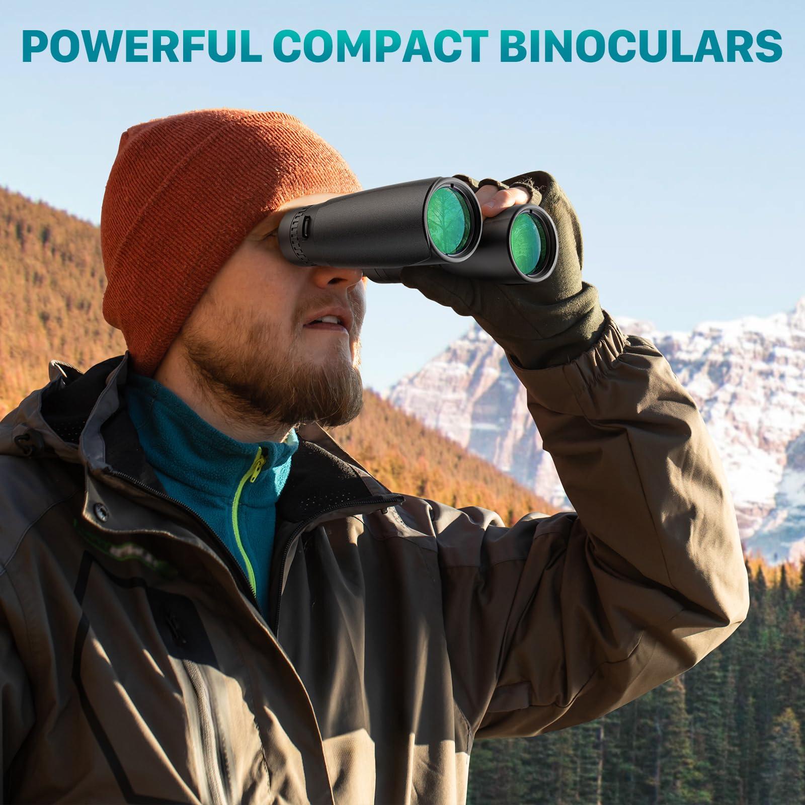 Kylietech 12X42 Binoculars for Adults with Universal Phone Adapter, HD Waterproof Fogproof Compact Binoculars for Bird Watching, Hunting, Hiking, Sports, and Concerts with BAK4 Prism FMC Lens - Image 7
