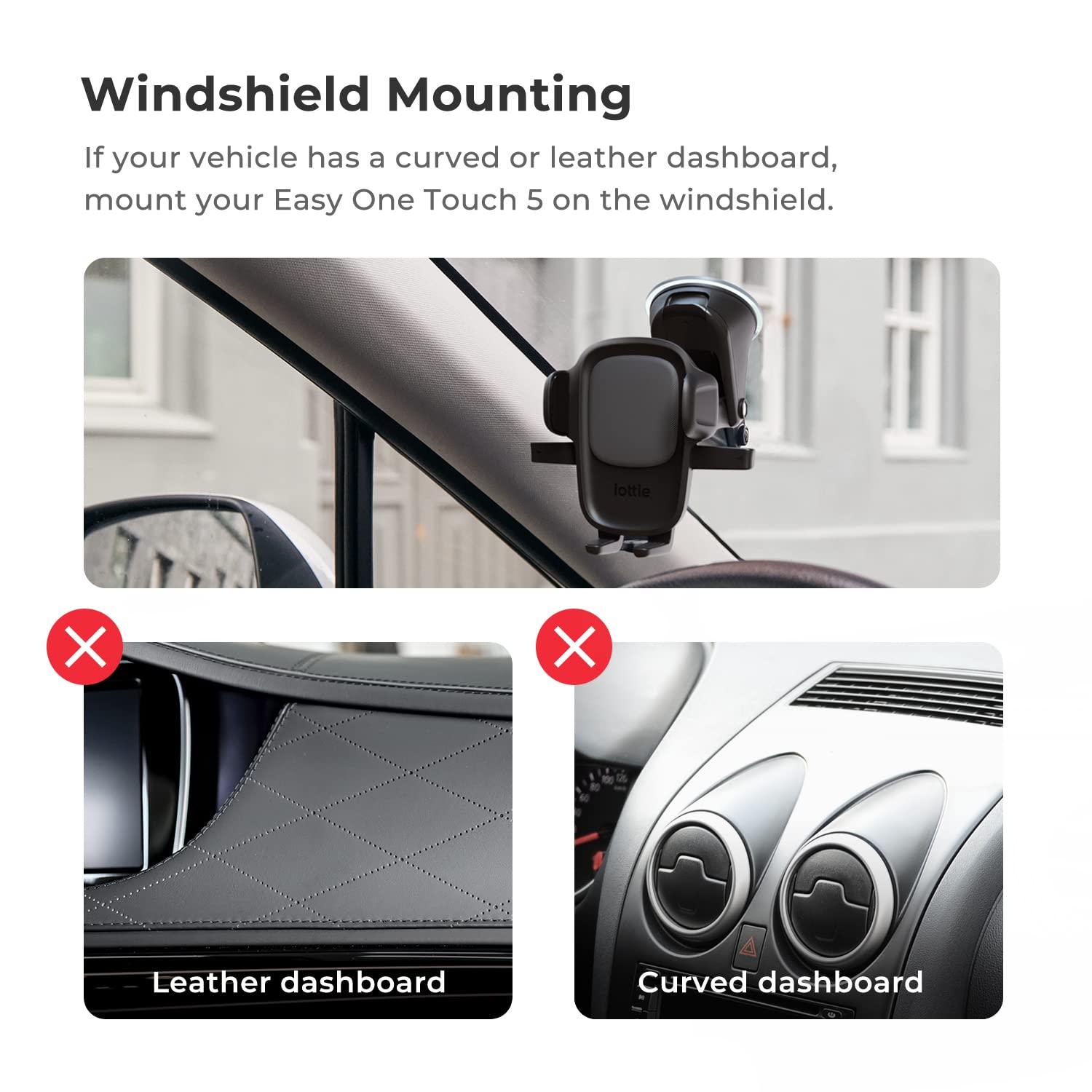 iOttie Easy One Touch Signature Dashboard & Windshield Universal Car Mount Phone Holder Desk Stand with Suction Cup Base and Telescopic Arm for iPhone, Samsung, Google, Huawei, Nokia, More Smartphones - Image 5