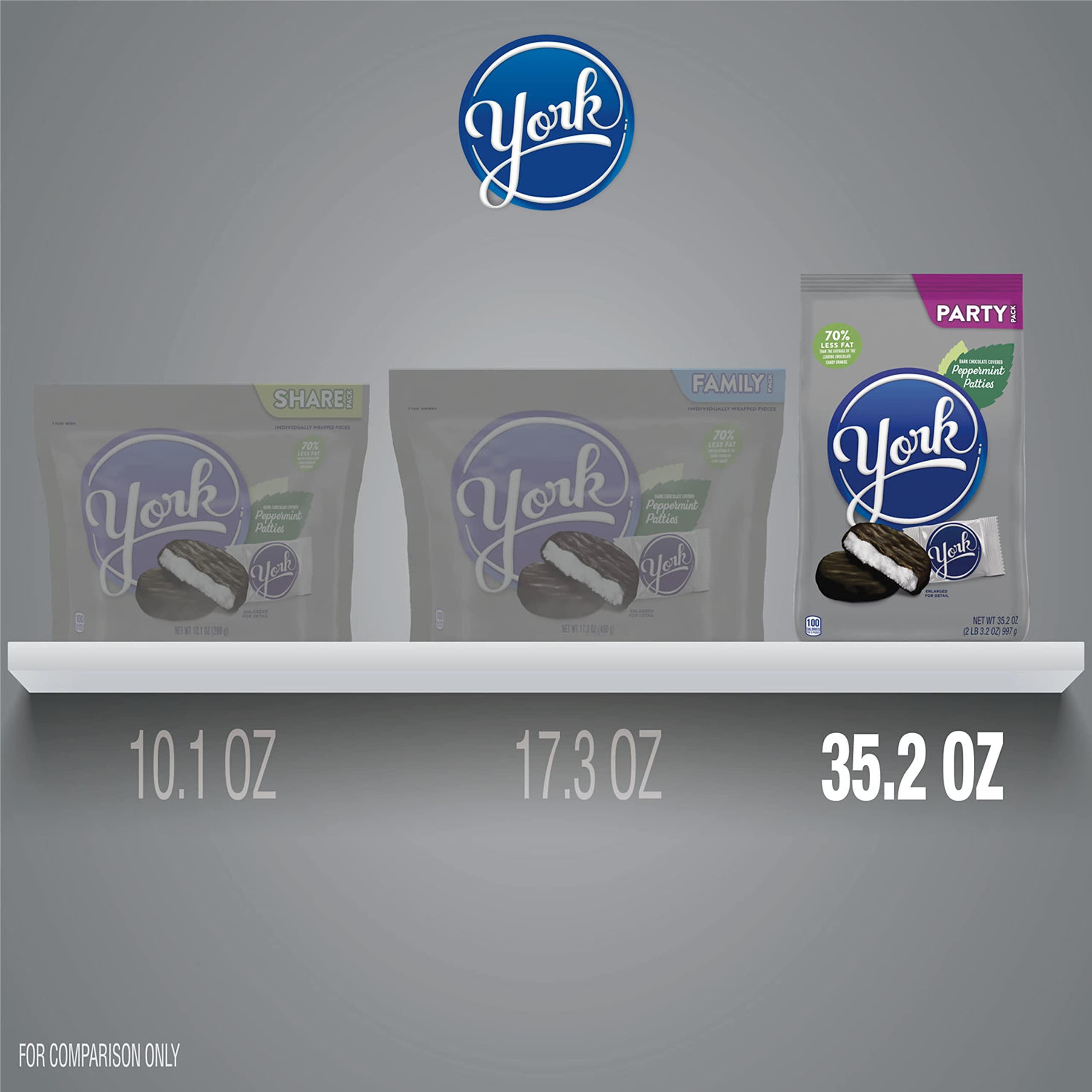YORK Dark Chocolate Peppermint Patties, Candy Party Pack, 35.2 oz - Image 4