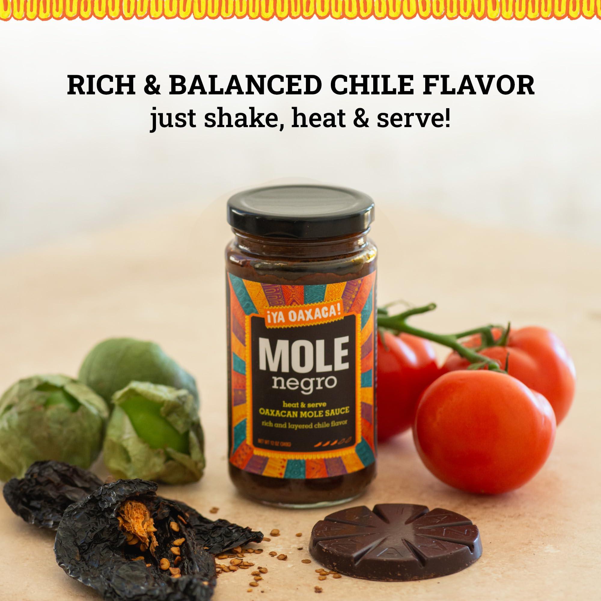 Ya Oaxaca - Mole Sauce - Negro - Medium Spice Flavor - Blend of Smoked & Dried Chiles, Spices, & Chocolate - Vegan, Non-GMO, Gluten Free - Great in Enchiladas, Tacos, Nachos, Tortillas - 12oz - Image 4