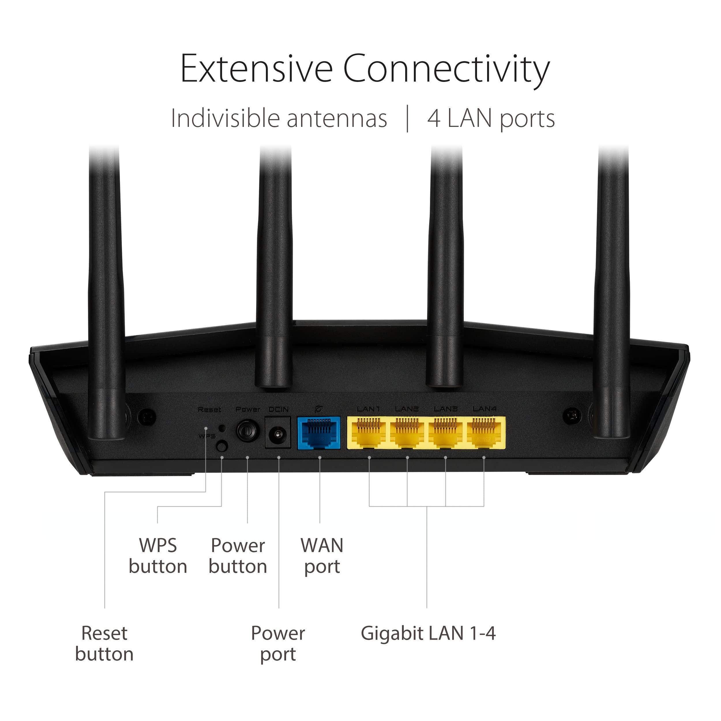ASUS RT-AX1800S Dual Band WiFi 6 Extendable Router, Subscription-Free Network Security, Parental Control, Built-in VPN, AiMesh Compatible, Gaming & Streaming, Smart Home - Image 6