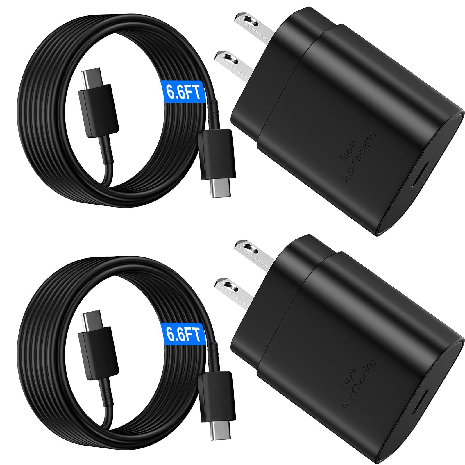 Android Charger, 25W Super Fast Charger USB C Samsung Phone Charger Fast Charging 6.6FT C Type Cord for Samsung Galaxy S25/S25 Ultra/S25+/S24/S24 Ultra/S24+/S23 Ultra/S23/s22/S21/S20/Note 20/10