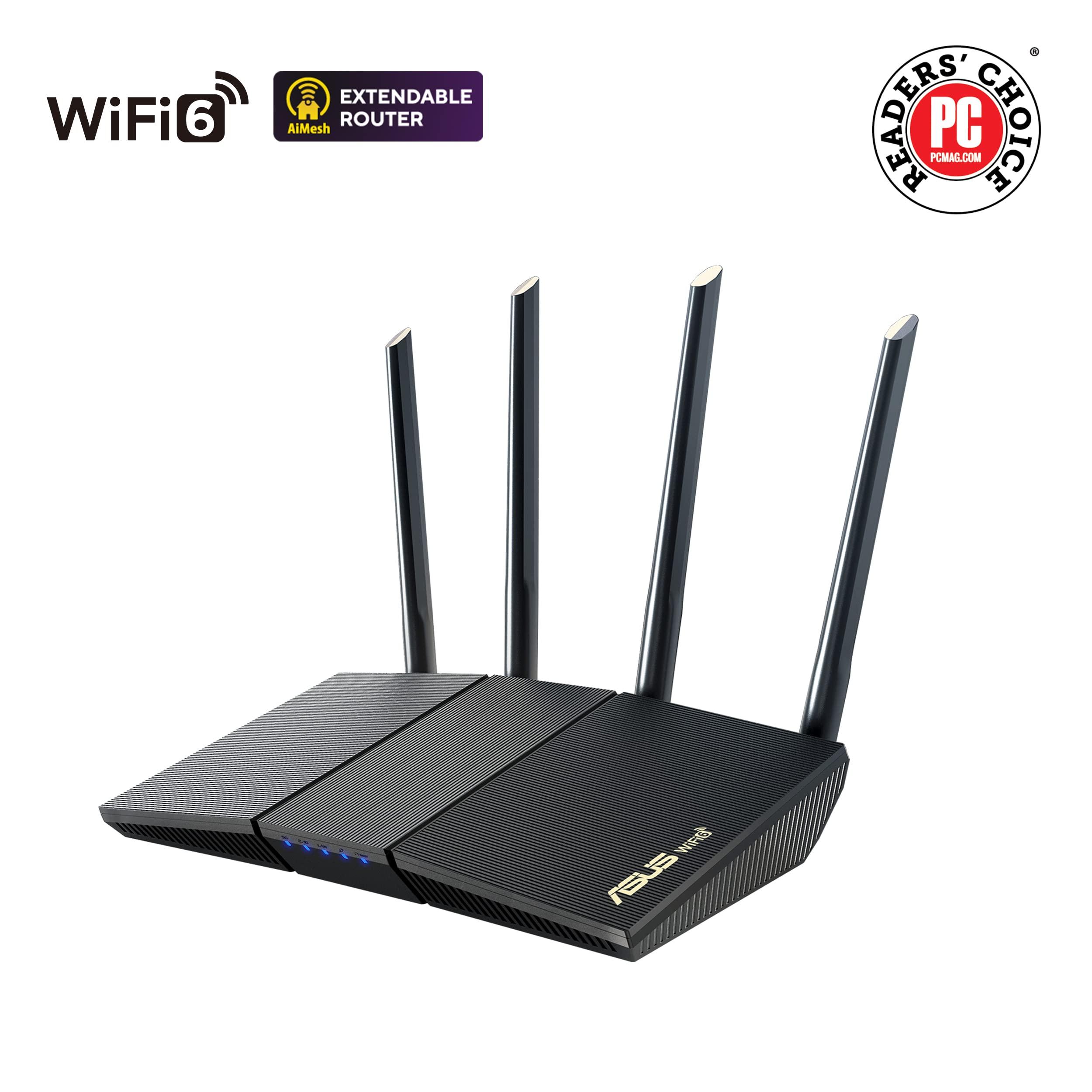 ASUS RT-AX1800S Dual Band WiFi 6 Extendable Router, Subscription-Free Network Security, Parental Control, Built-in VPN, AiMesh Compatible, Gaming & Streaming, Smart Home - Image 2