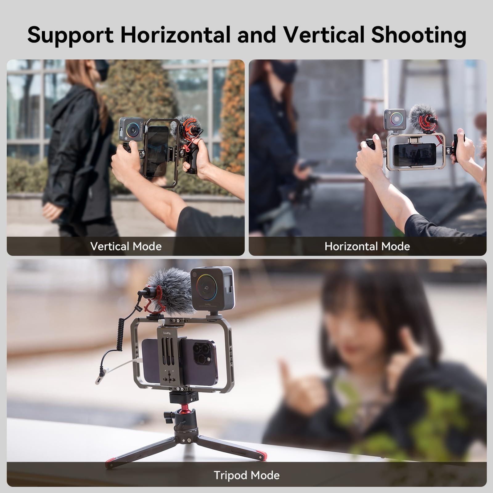 SmallRig Universal Phone Cage, Smartphone Video Rig Kit with Handles, Handheld Filmmaking Vlogging Case Stabilizer for Videomaker, for iPhone for Samsung for Pixel and Other Android Phones - Image 6