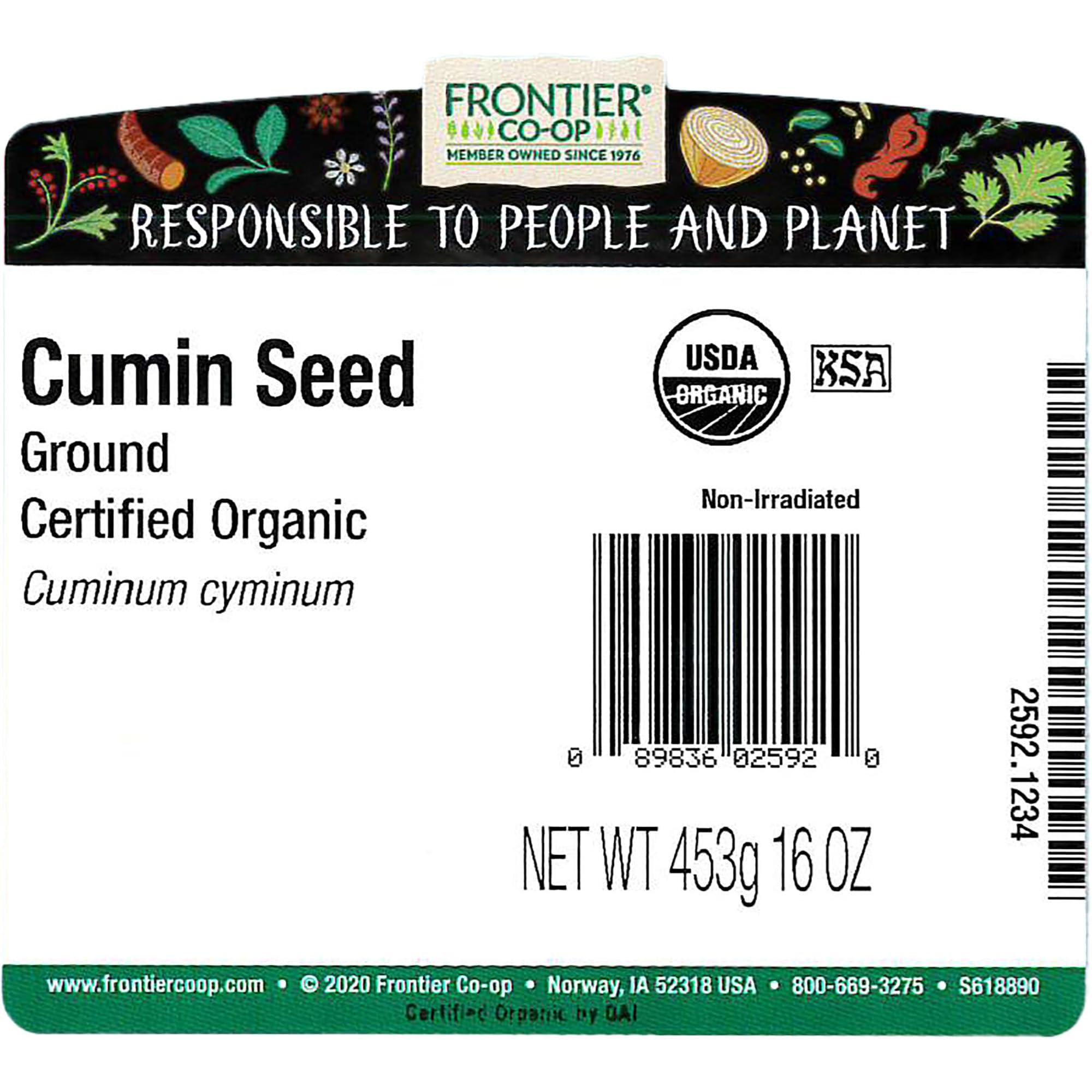 Frontier Co-op Organic Cumin Seed, 1lb Bulk Bag, Ground Cumin Seasoning - Robust Flavor - Perfect Cumin Powder for Chili, Soups, Stews, Curries & More - Image 2