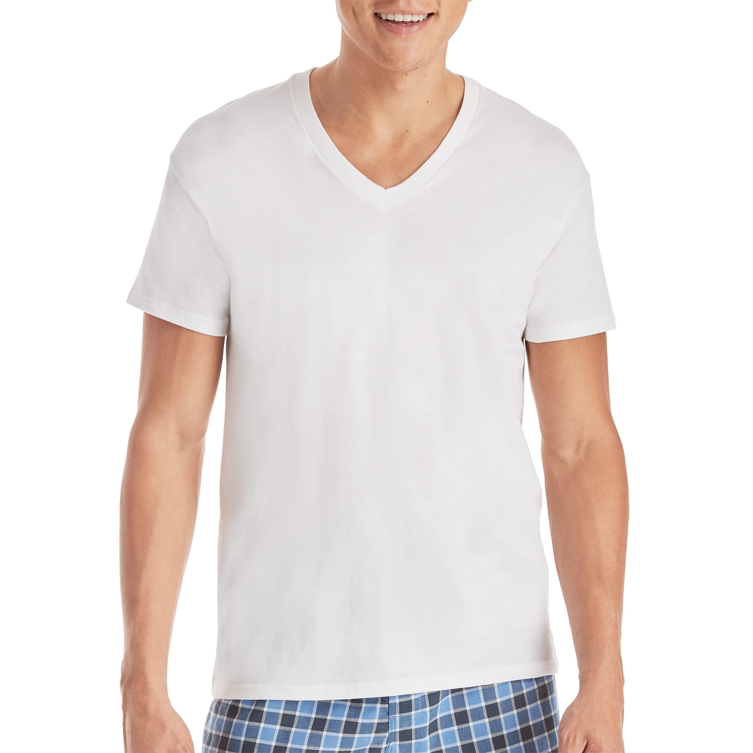 Hanes Ultimate Men's 6-Pack Best V-Neck T-Shirt - Image 3