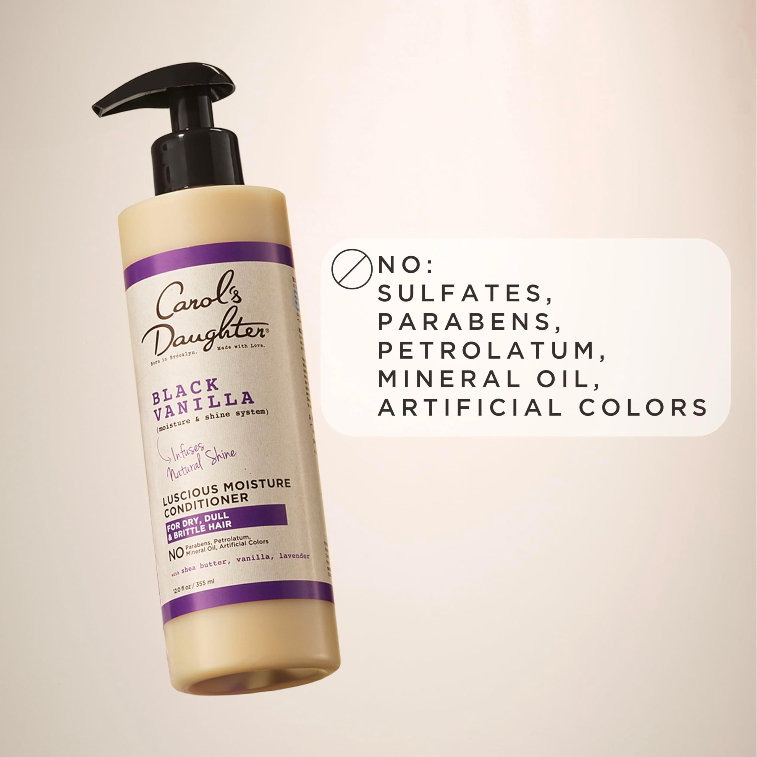 Carol's Daughter Black Vanilla Moisture Sulfate Free Conditioner for Curly, Wavy or Natural Hair, Moisturizing Hair Care for Dry, Damaged Hair, 12 Fl Oz - Image 7