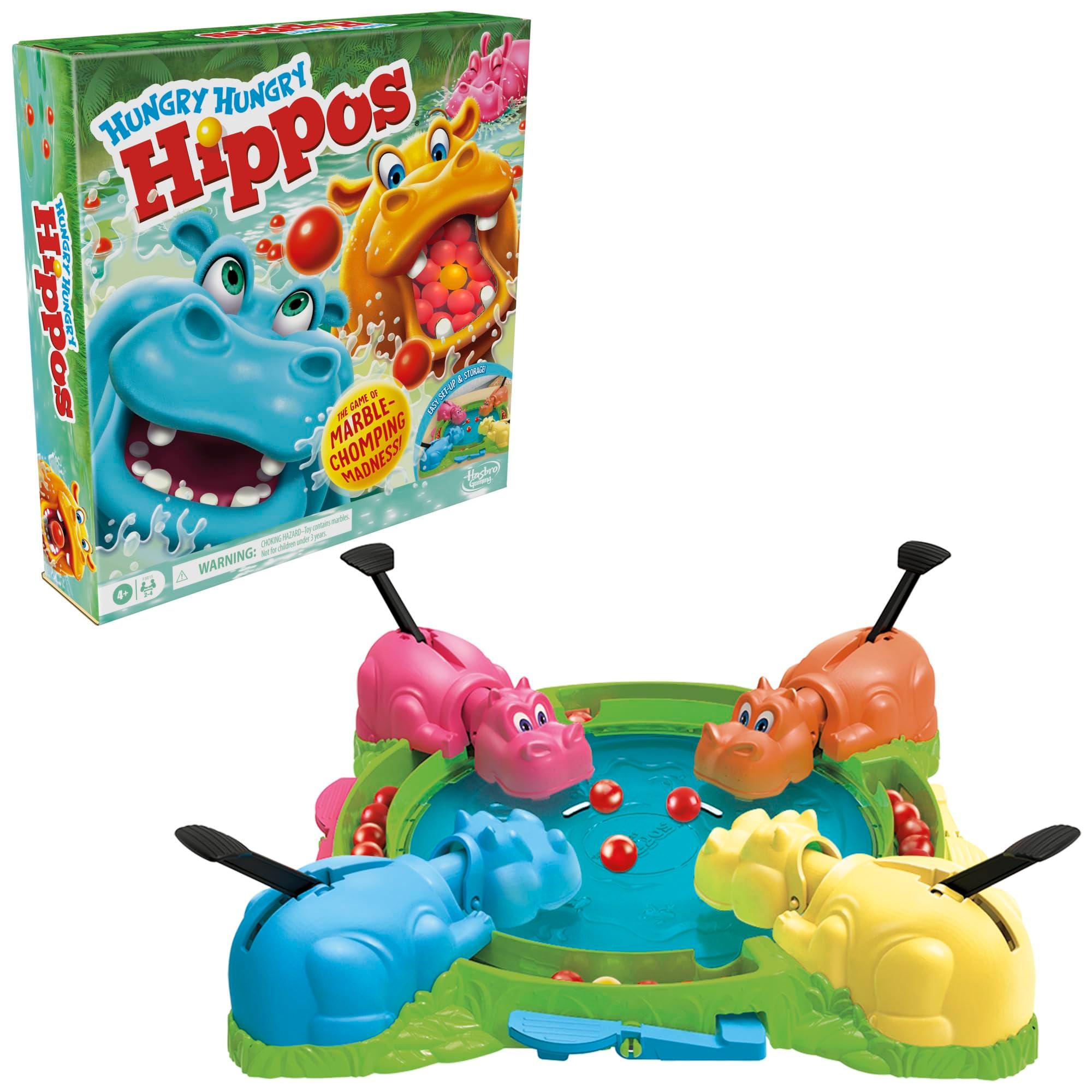 Hungry Hungry Hippos Game for Preschoolers | Instant Marble Relaunch, Easy Set-Up & Storage| Ages 4 and Up | 2 to 4 Players | Kids Games - Image 14