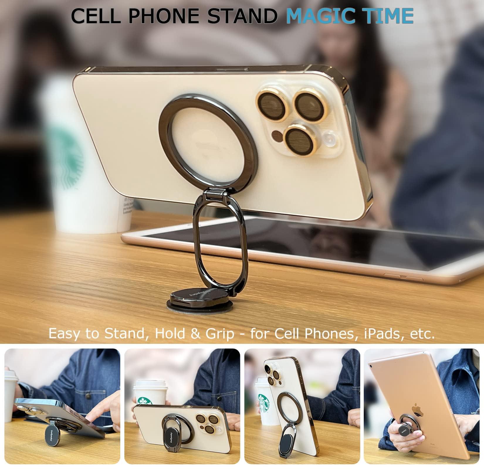 Doflyesky Magnetic Phone Ring Holder with Magsafe, Double Adjustable Gym Finger Ring Grip, Removable Phone Grip, for iPhone, iPad and Smartphones, Compatible with Magnetic Car Mount (Colorful) - Image 5