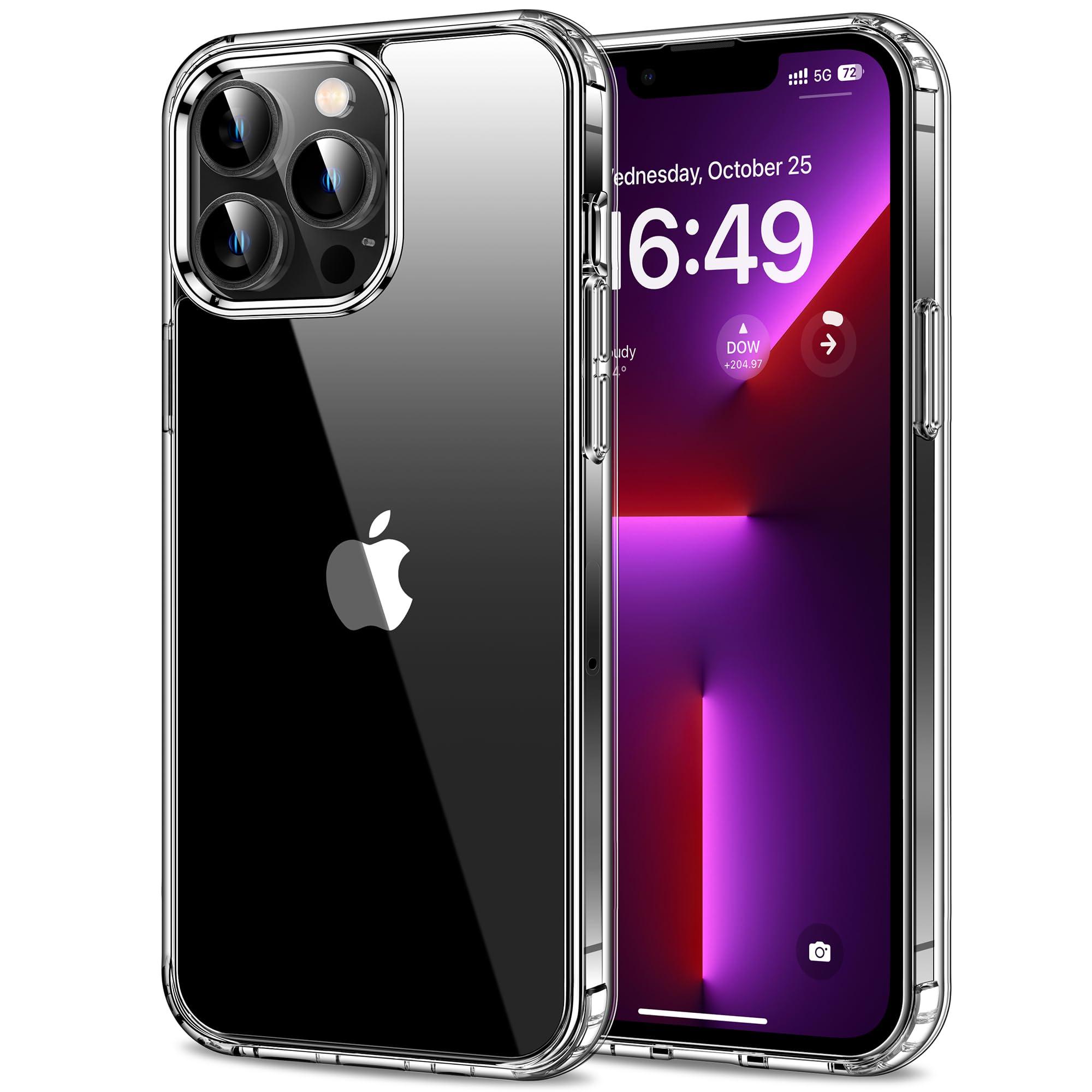 HOOMIL Case for iPhone 13 Pro Max 6.7-Inch, Non-Yellowing, Drop Protection, Anti-Scratch Transparent Hard Back Phone Cover - Crystal Clear