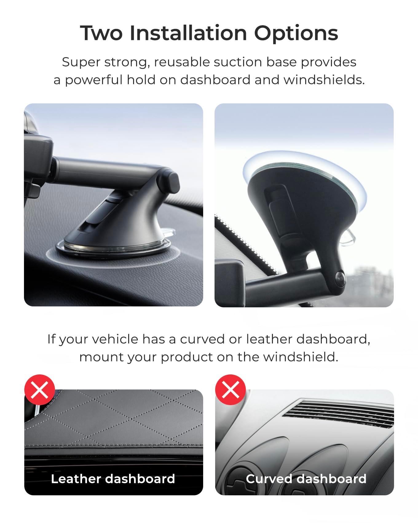 iOttie Easy One Touch Advanced Universal Car Mount Dashboard & Windshield Suction Cup Phone Holder for iPhone Samsung, Google, All Smartphones - Image 6