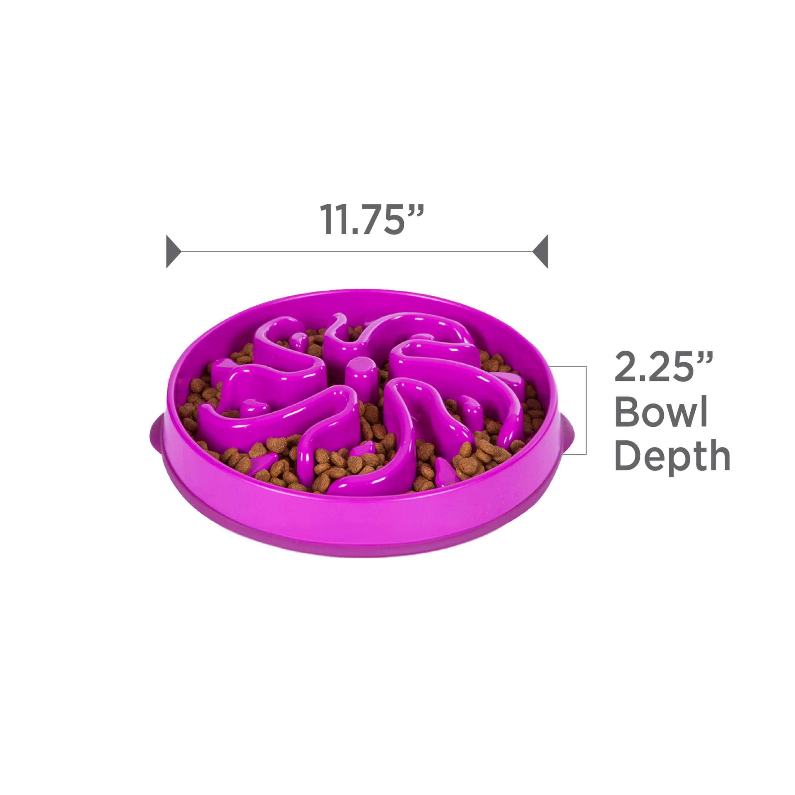 Outward Hound Fun Feeder Slo Bowl, Large Slow Feeder Dog Bowl, 4 Cups, Purple - Image 7