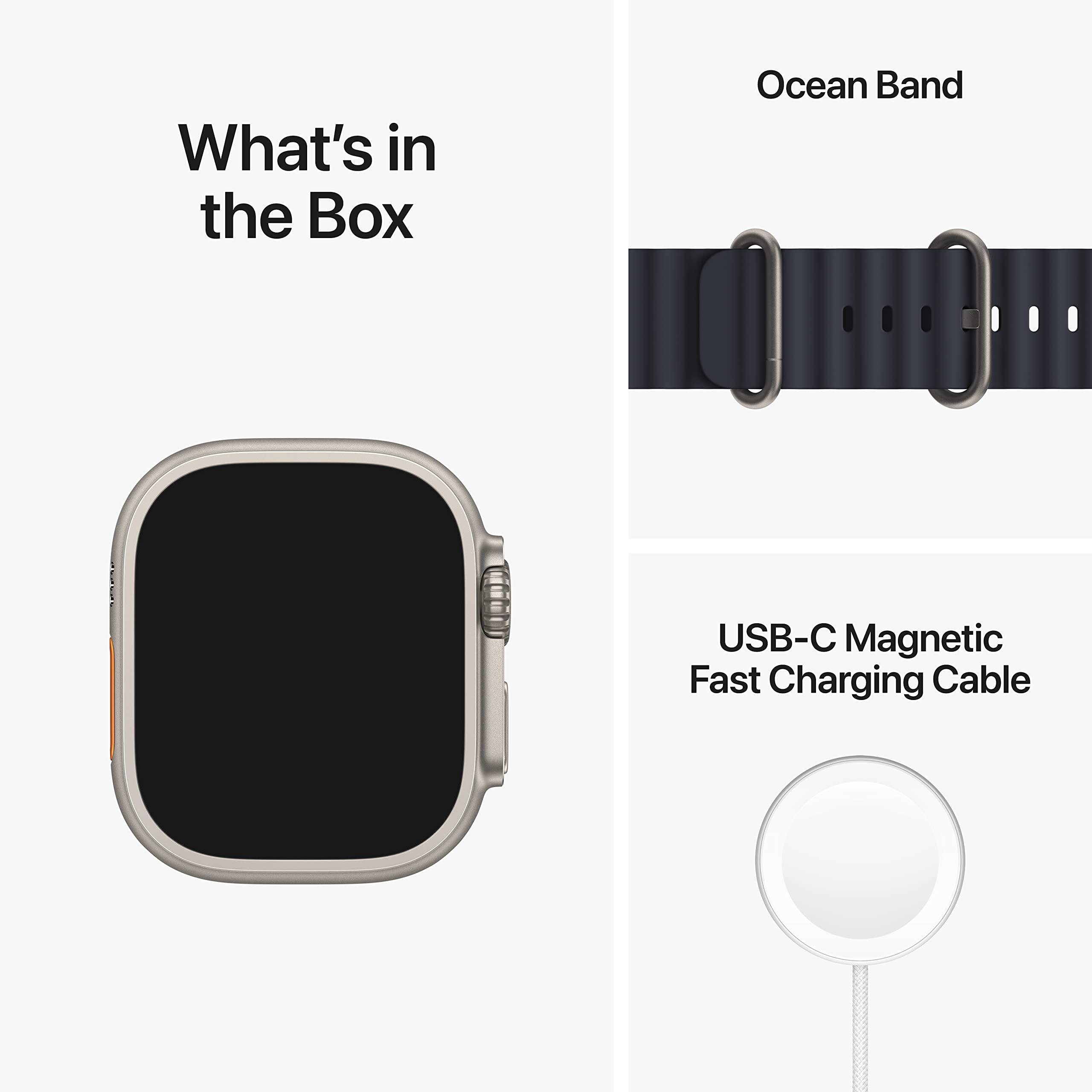 Apple Watch Ultra [GPS + Cellular 49mm] Titanium Case with Midnight Ocean Band, One Size (Renewed Premium) - Image 8