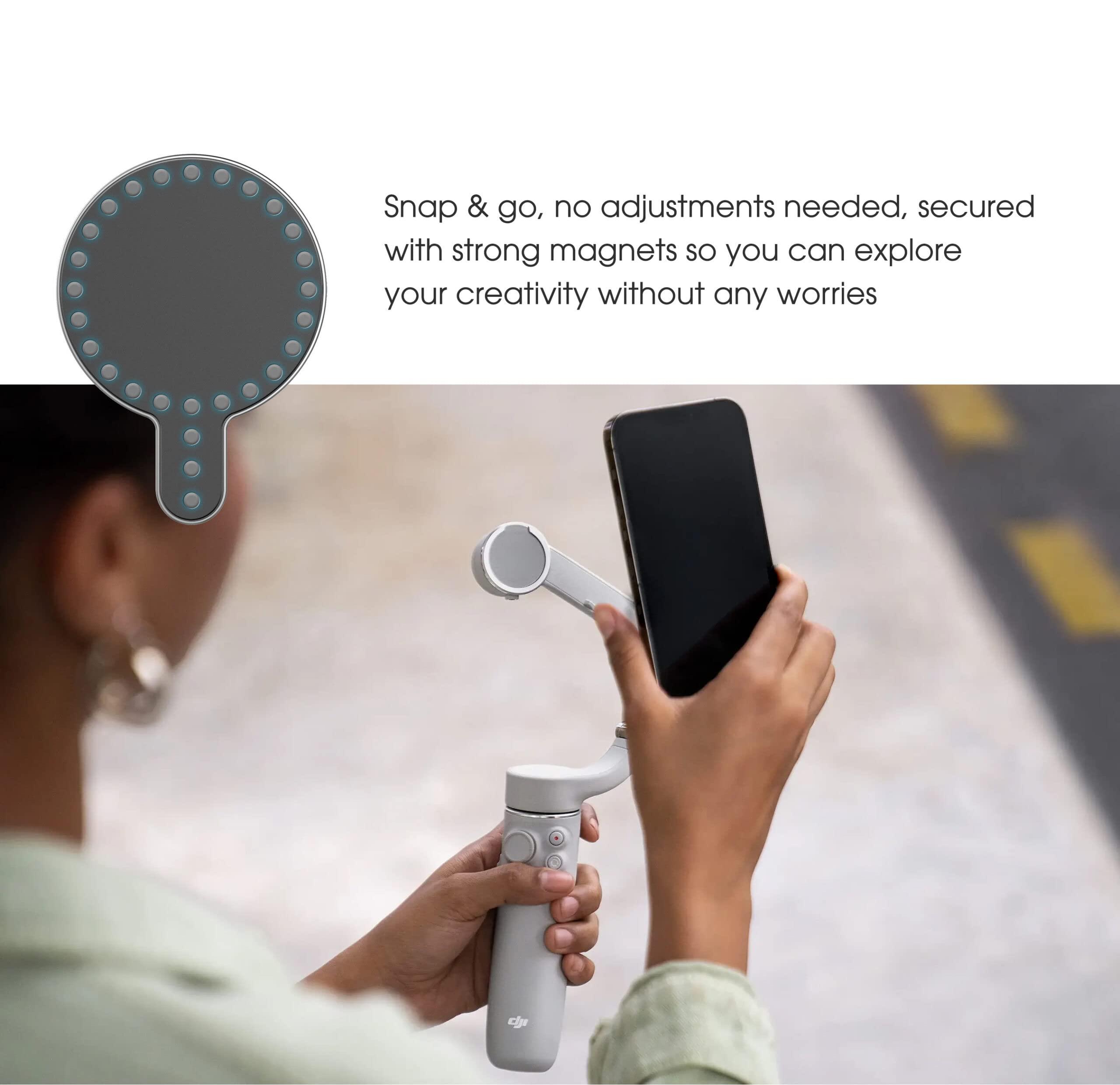 ENCASED Magnetic Adapter for DJI OM Smartphone Gimbal Stabilizer - Compatible with MagSafe (OM 4 / 4 SE, 5, 6) - Image 5