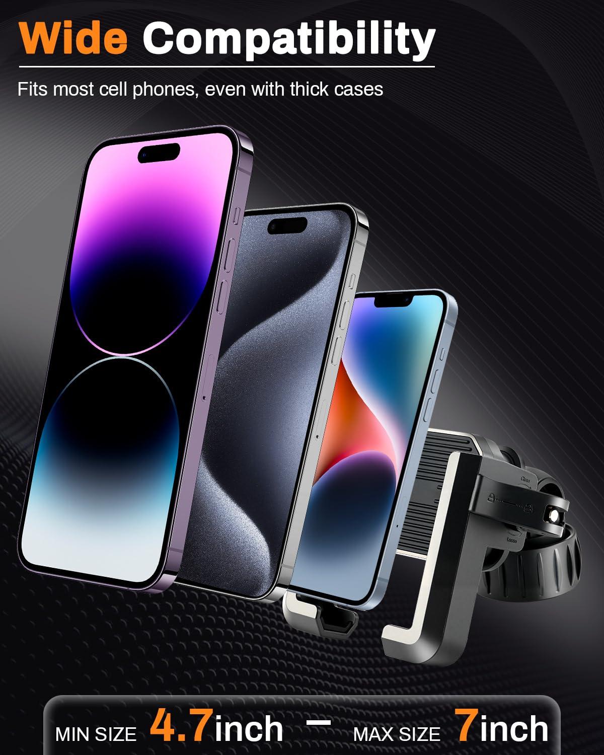 JUSTTOP Motorcycle Phone Mount Holder,Bike Phone Mount Holder[Unobstructed Camera],for iPhone and More 4.7"-7" Smartphones,Motorcycle Accessories and Bike Accessories - Image 6