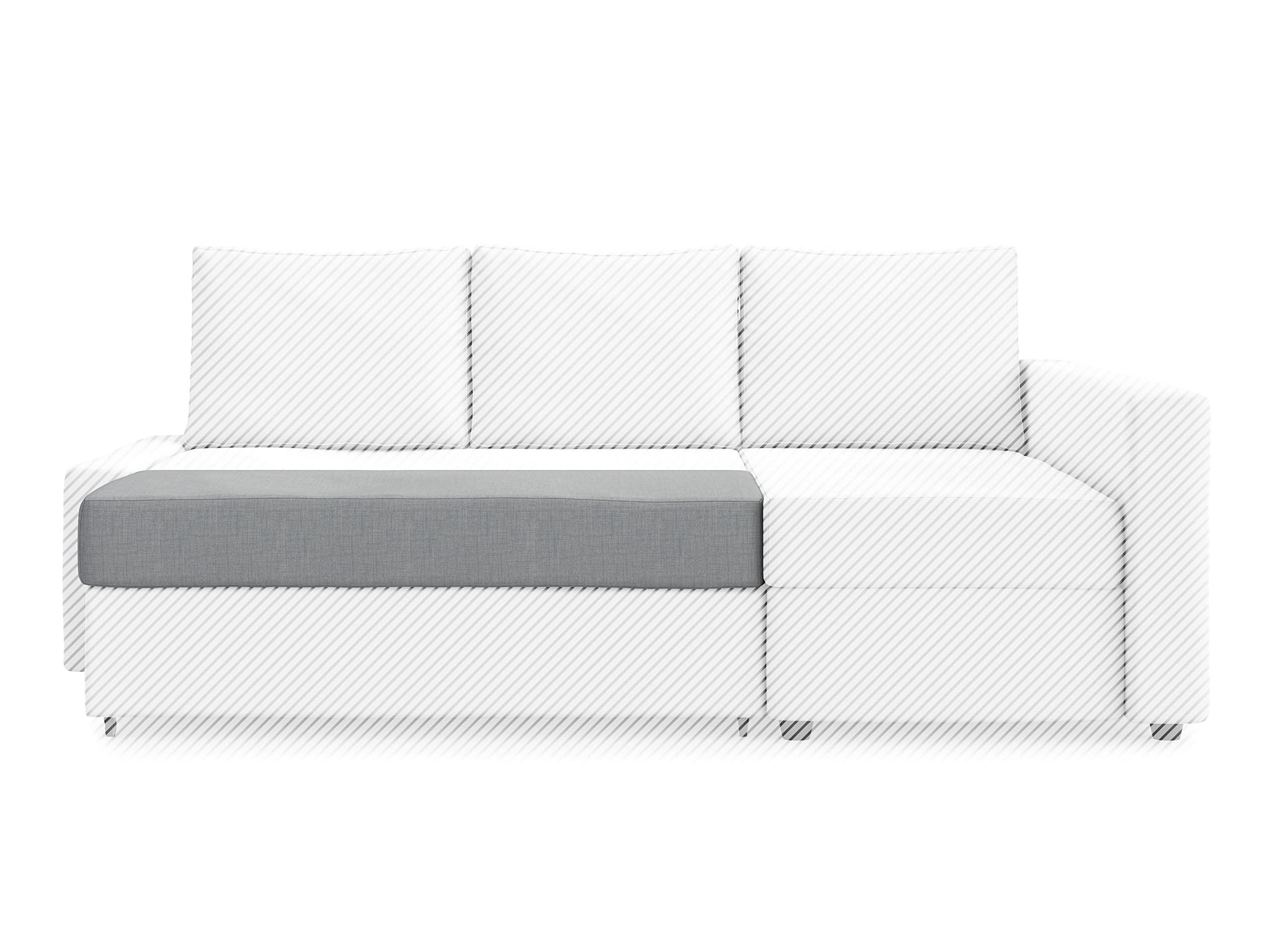 MASTERS OF COVERS Snug Fit Friheten Slipcover for The IKEA Friheten with Chaise Corner Cover, Sofa Bed Cover, Sectional Slipcover Replacement (Light Grey)（Cover Only！Not Sofa！） - Image 5