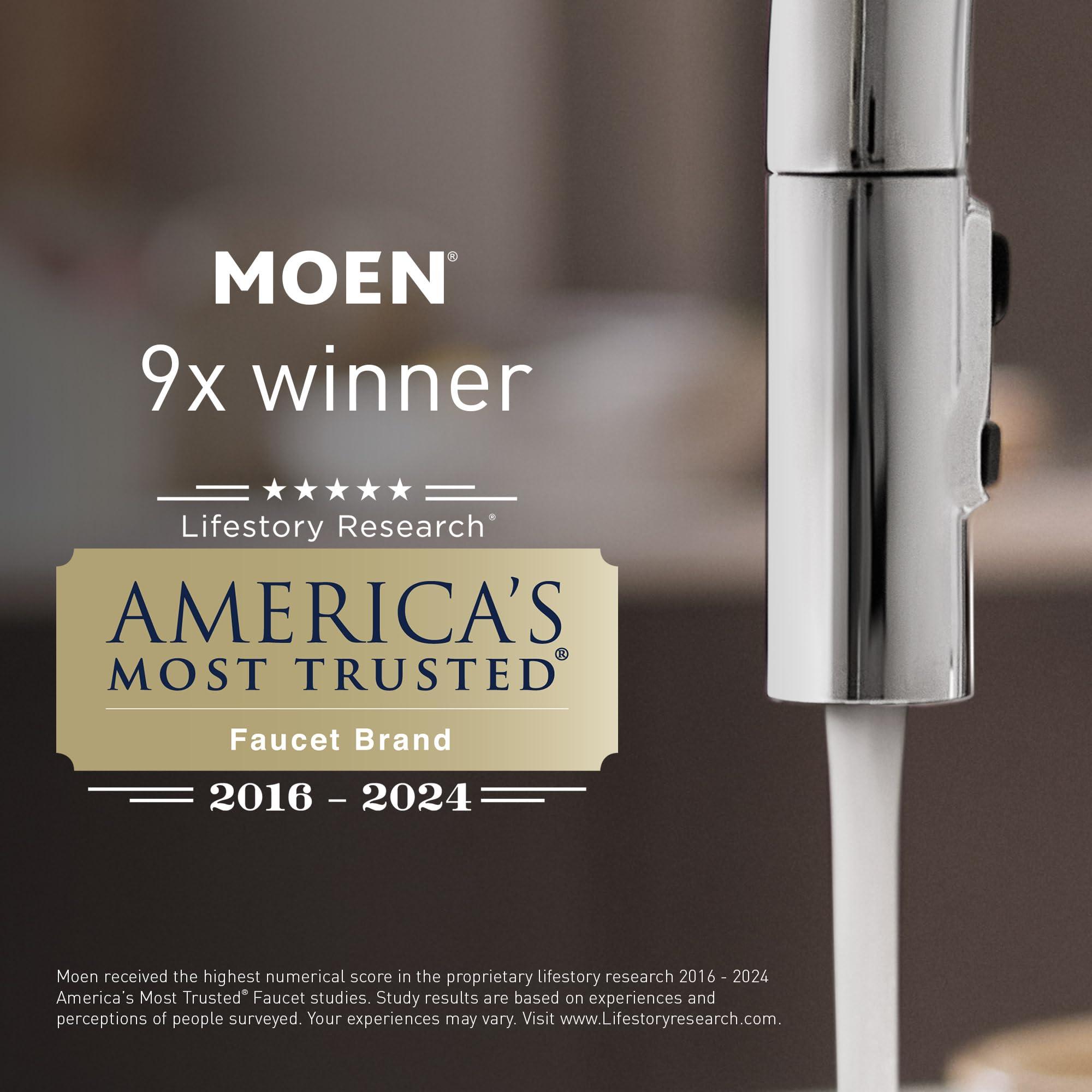 Moen Chrome Bathroom 8-Inch Wide Fixed Rainfall Showerhead, 6345 - Image 9