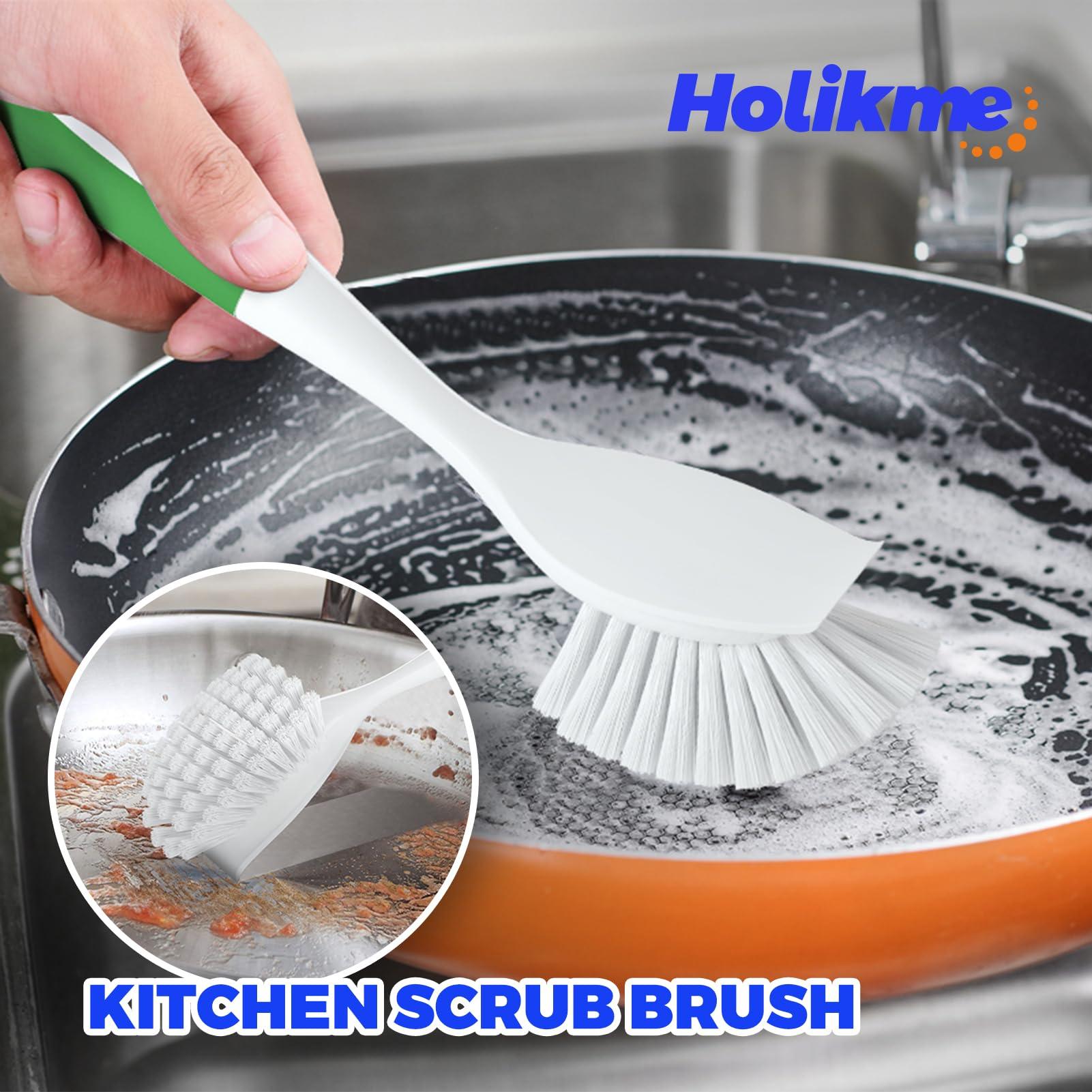 Holikme 5Pack Kitchen Cleaning Brush, Green - Image 3