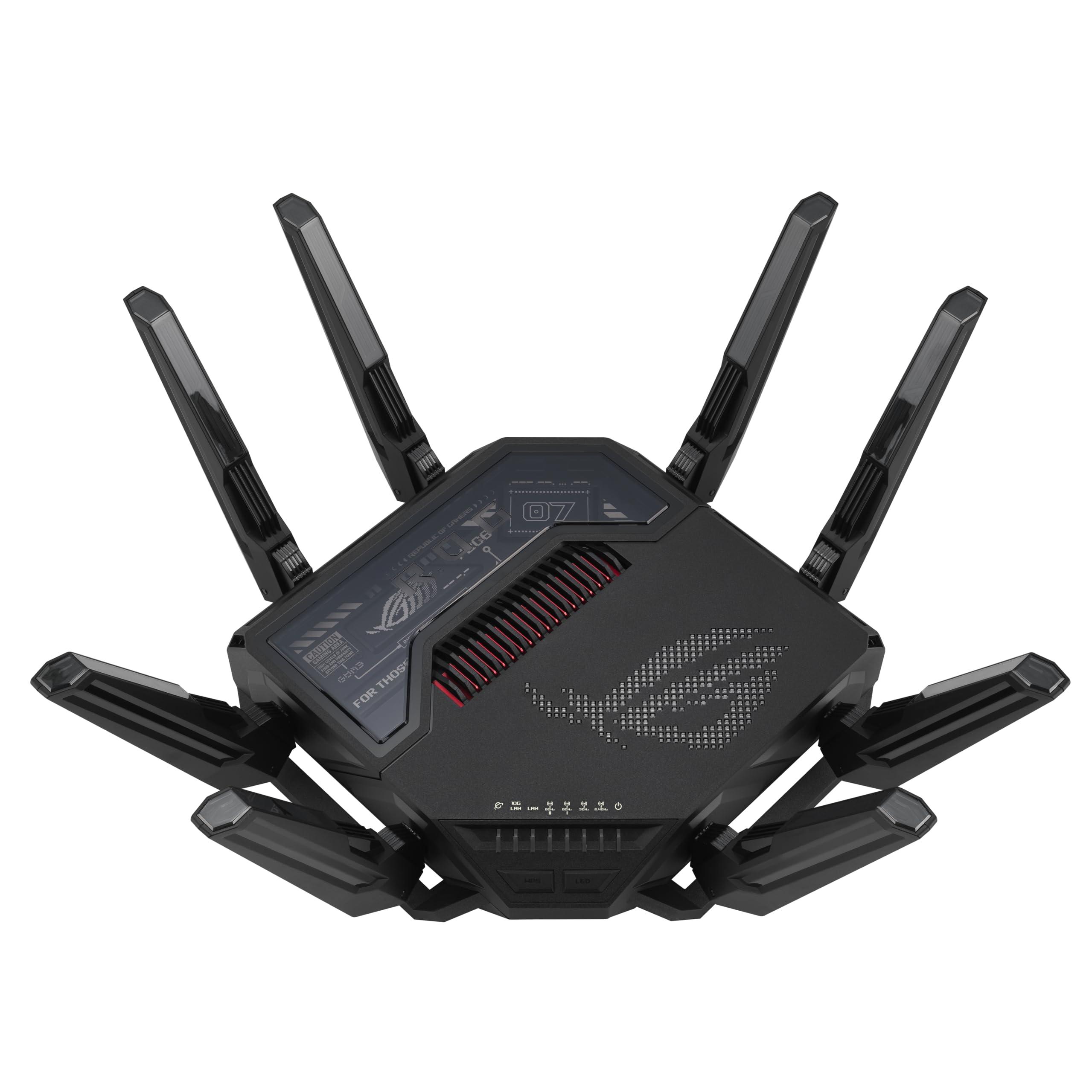 ASUS ROG Rapture GT-BE98 PRO First Quad-Band WiFi 7 Gaming Router supports 320MHz, Dual 10G Port, Triple-level Game Acceleration, Mobile Game Mode, Subscription-Free Security, AiMesh, and VPN features - Image 9