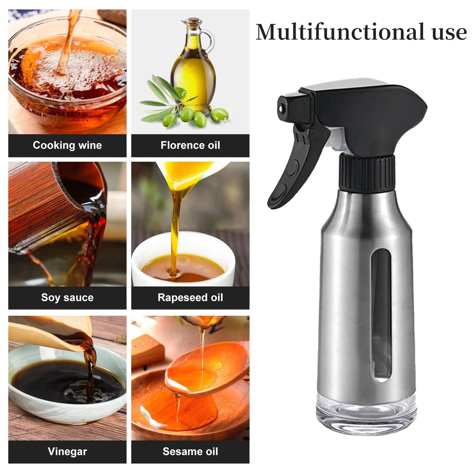 Micyples Oil Sprayer for Cooking,Stainless Steel Olive Oil Mister for Air Fryer Black Nozzel Dispenser Bottles Fat Reduction Glass Oil Control Spray Pot 6.35oz(180ml) Capacity - Image 4