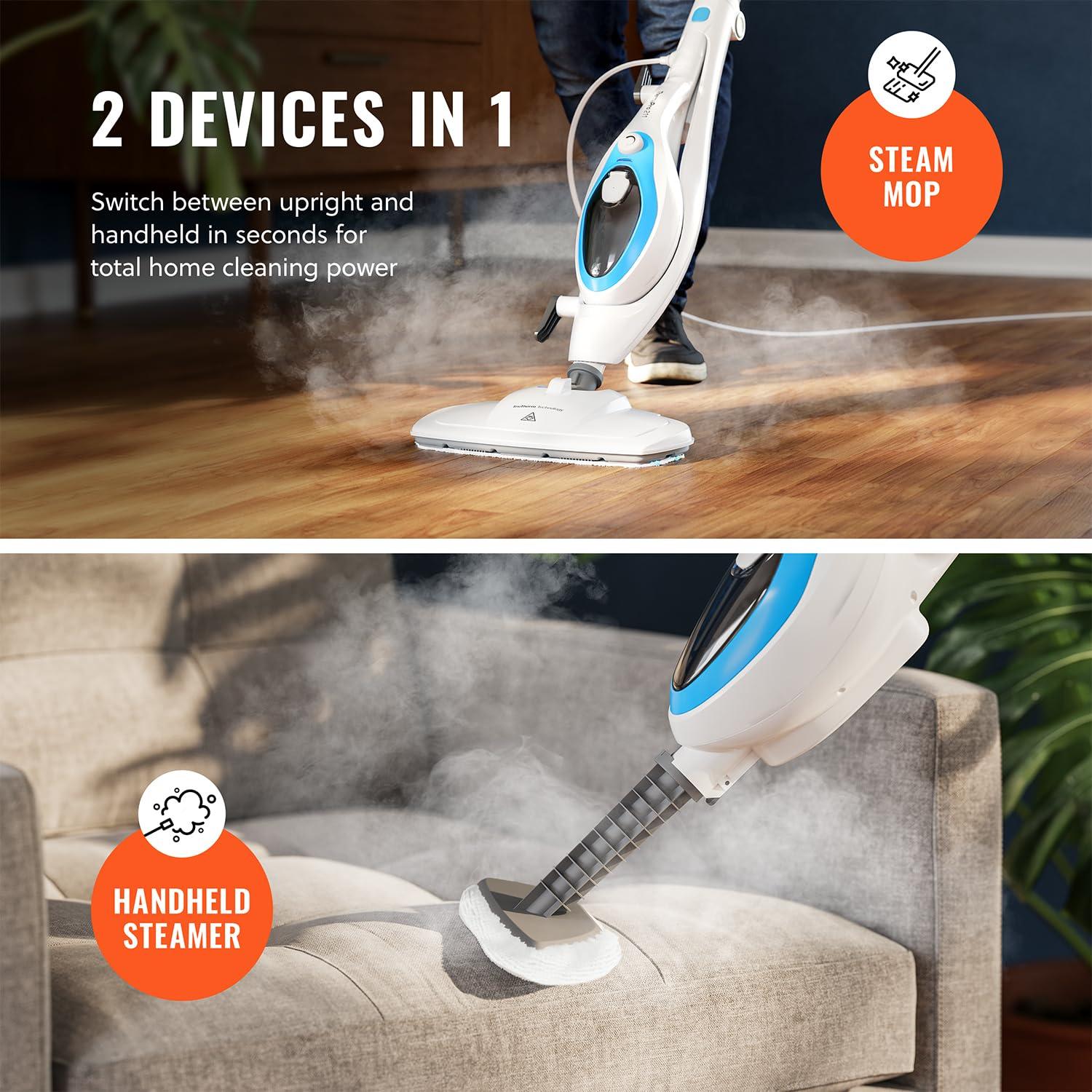 PurSteam 10-in-1 Steam Mop, Floor Steamer with Detachable Handheld Steam Cleaner for Tile, Hardwood Floors - Image 2
