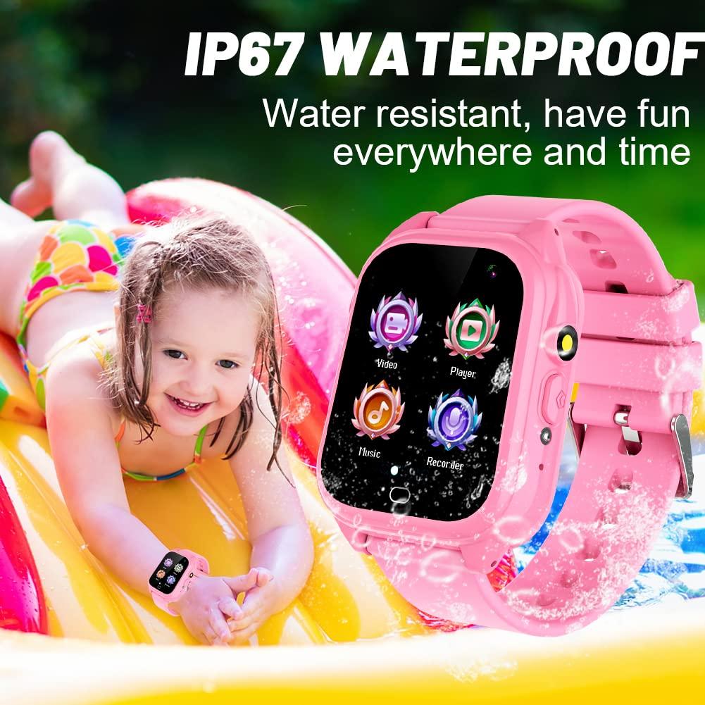BEIARA Waterproof Kids Smart Watch for 3-12 Years Old Boys Girls Toys with 26 Game Video Camera Pedometer Music Player Alarm Clock Calculator 1.44'' HD Touchscreen Educational Toys Birthdays Gifts - Image 2