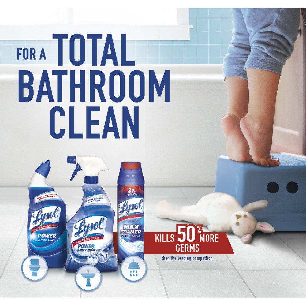 Lysol Toilet Bowl Cleaner Gel, For Cleaning and Disinfecting, Stain Removal, Forest Rain Scent, 24oz - Image 7