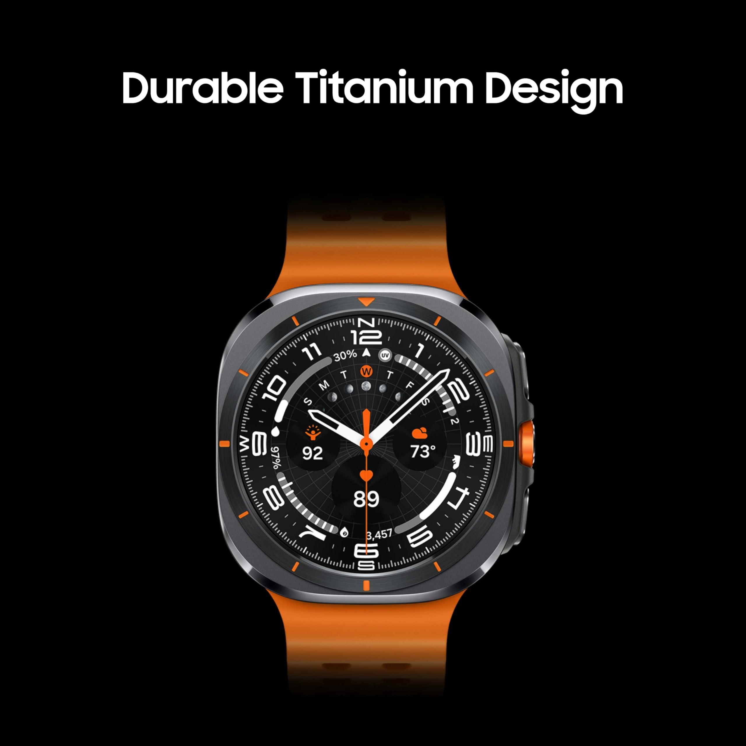 Samsung Galaxy Watch Ultra 47mm LTE AI Smartwatch w/Energy Score, Wellness Tips, Heart Rate Tracking, Sleep Monitor, Fitness Tracker, GPS, 2024,Titanium Silver [US Version, 1Yr Manufacturer Warranty] - Image 3
