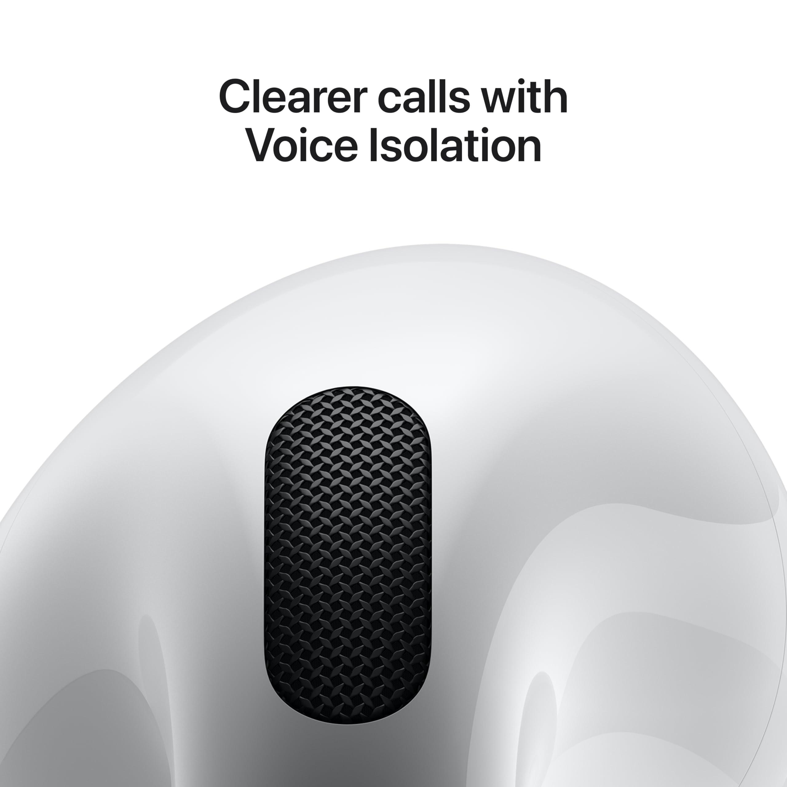 Apple AirPods 4 Wireless Earbuds, Bluetooth Headphones, Personalized Spatial Audio, Sweat and Water Resistant, USB-C Charging Case, H2 Chip, Up to 30 Hours of Battery Life, Effortless Setup for iPhone - Image 5