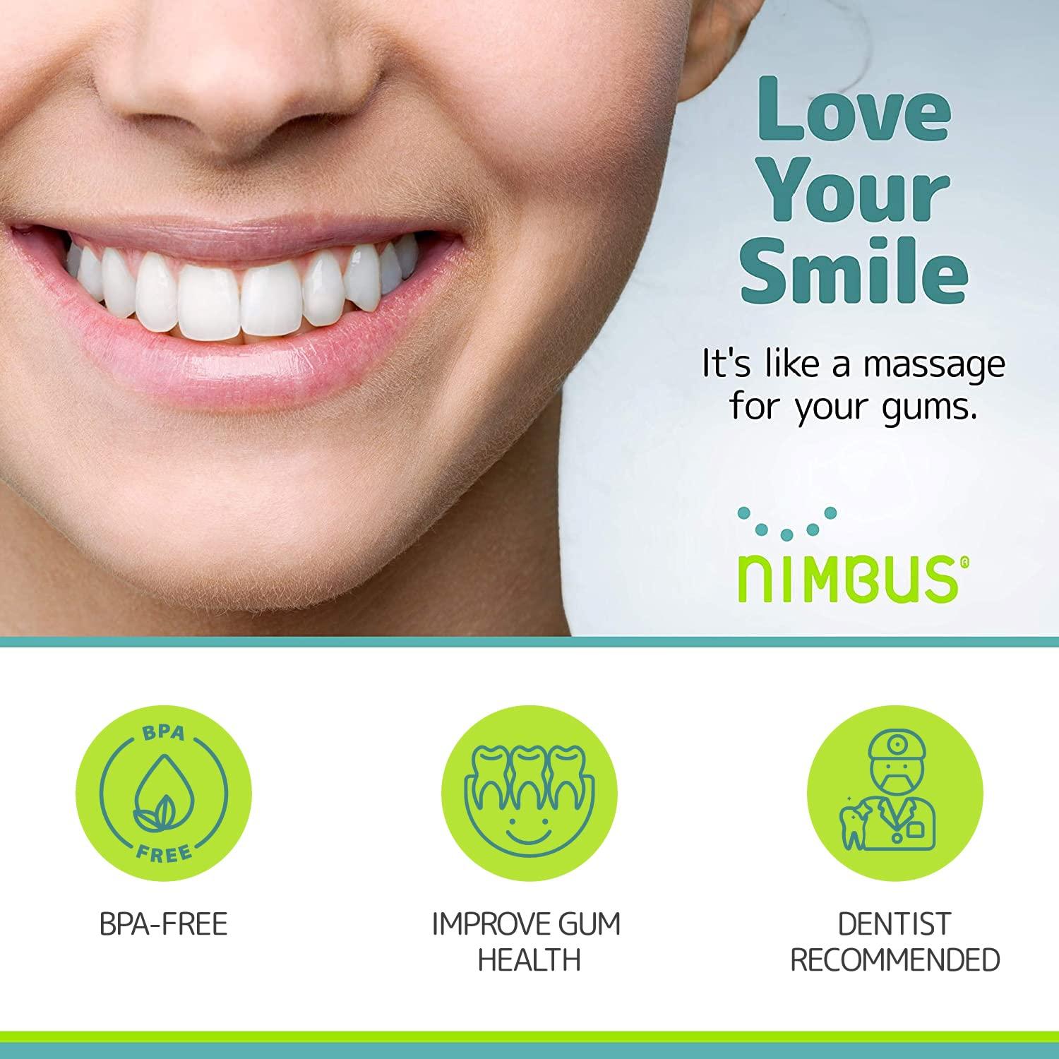 Nimbus Extra Soft Toothbrushes (Compact Size Head) Periodontist Design Tapered Bristles for Sensitive Teeth and Receding Gums, Individually Wrapped Plaque Remover Toothbrush (5 Pack, Colors May Vary) - Image 5