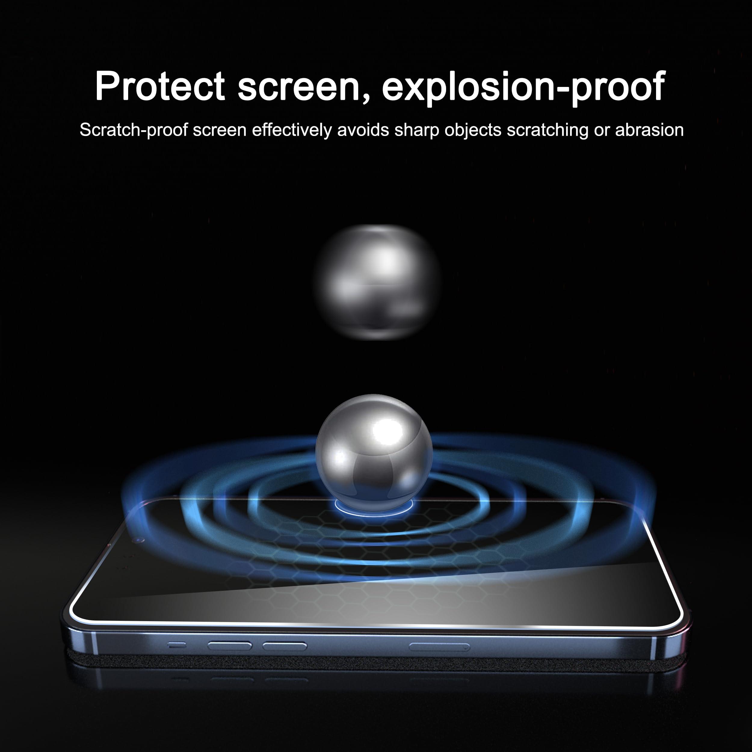 Ailun 3 Pack Privacy Screen Protector for iPhone 16 Pro Max [6.9 inch]+ 3 Pack Camera Lens Protector,Dynamic Island Compatible,Anti Spy Tempered Glass[9H Hardness]-HD - Image 4