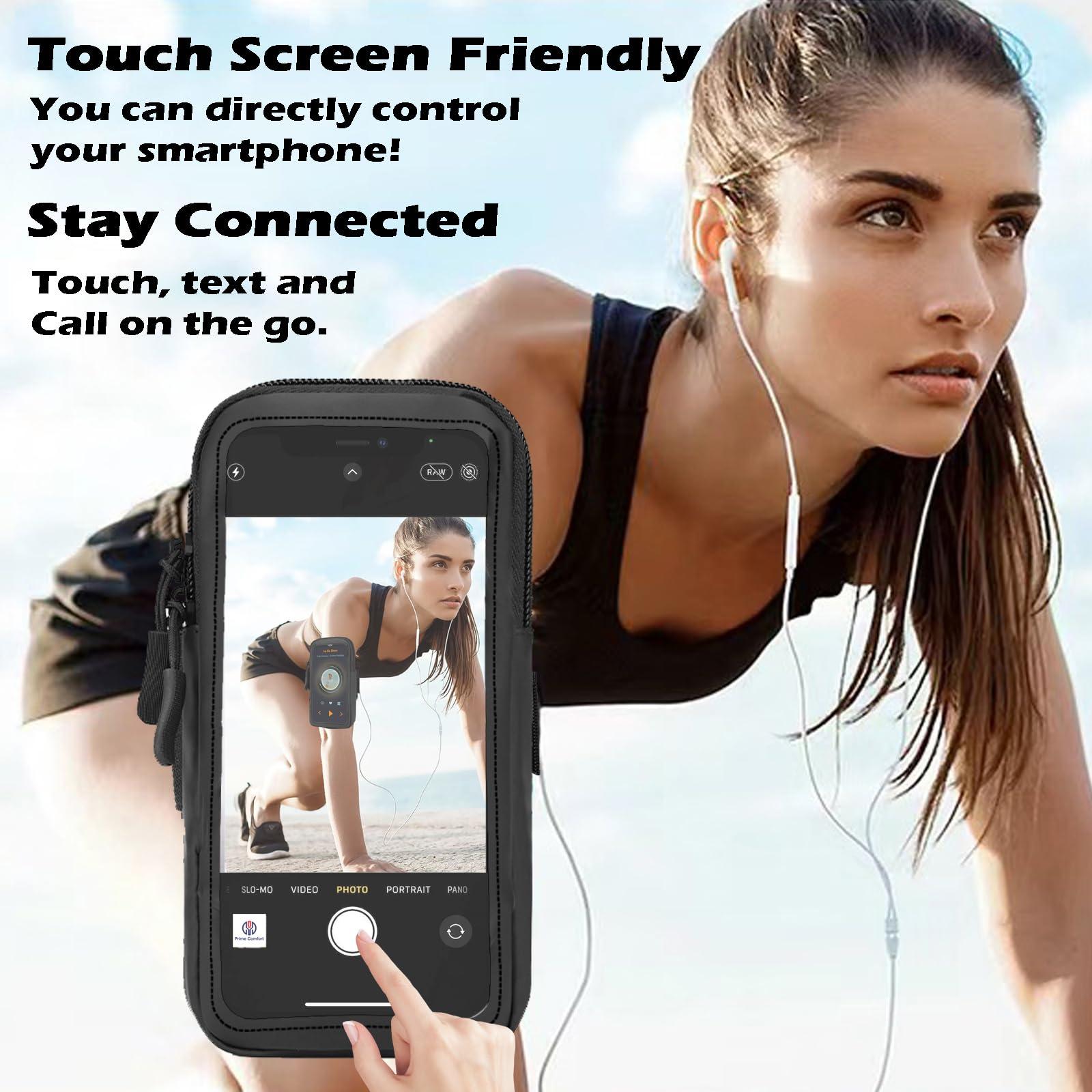 Phone Holder for Running, Walking, and Workout - Adjustable Arm Band Armband for iPhone and Cell Phones - Clear Crossbody Phone Pouch Purse with Strap for Women Men - Image 8