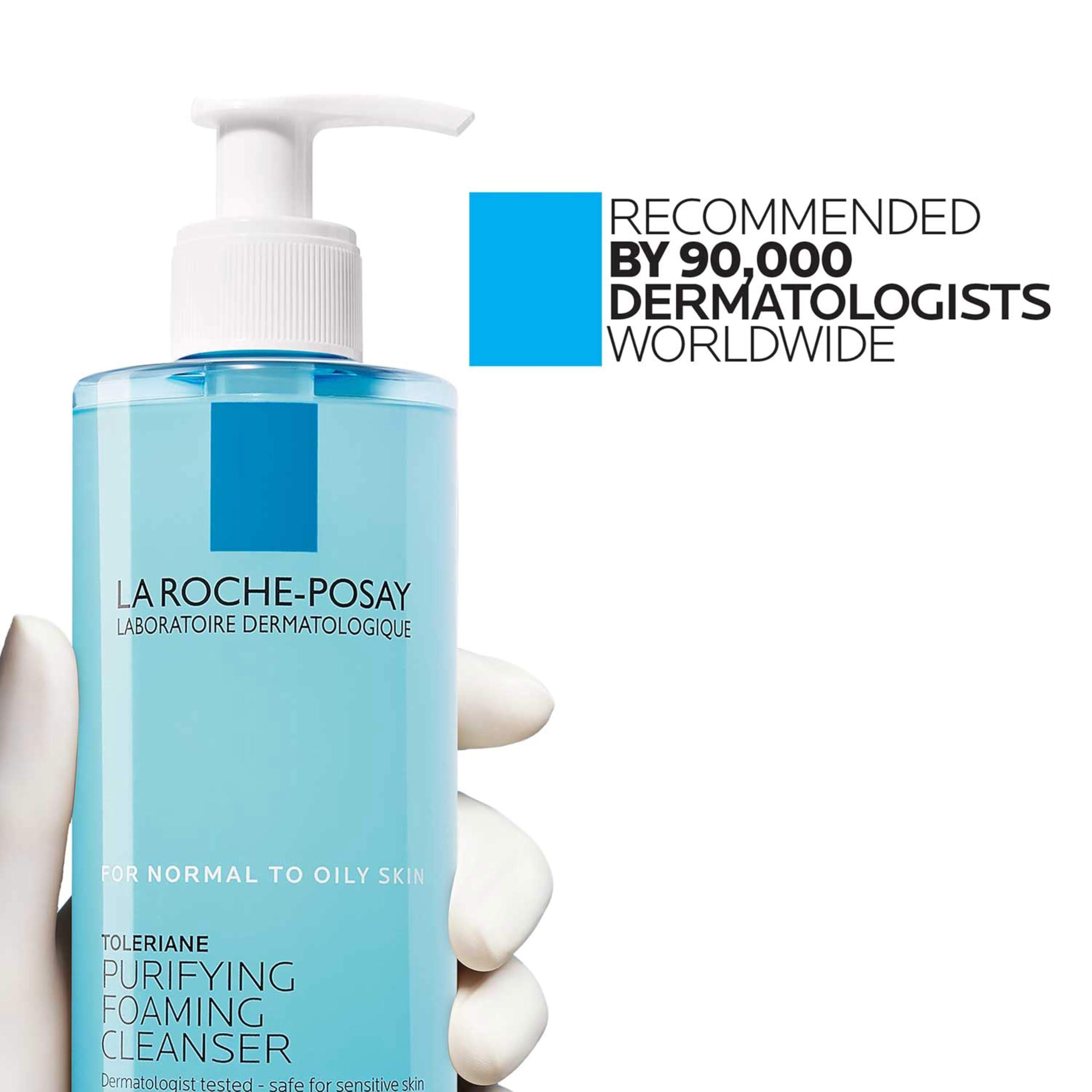 La Roche-Posay Toleriane Purifying Foaming Facial Cleanser, Niacinamide + Ceramides + Prebiotic Thermal Water, Oil Free Face Wash For Oily Skin, Pore Cleanser Safe For Sensitive Skin, Soap Free - Image 10