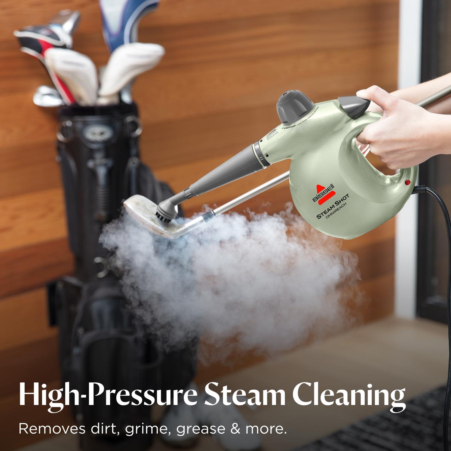 BISSELL® Steam Shot™ OmniReach handheld portable steam cleaner for tile, grout, windows, bathrooms, kitchens, fabric steaming tool, includes 10 tools - Image 3