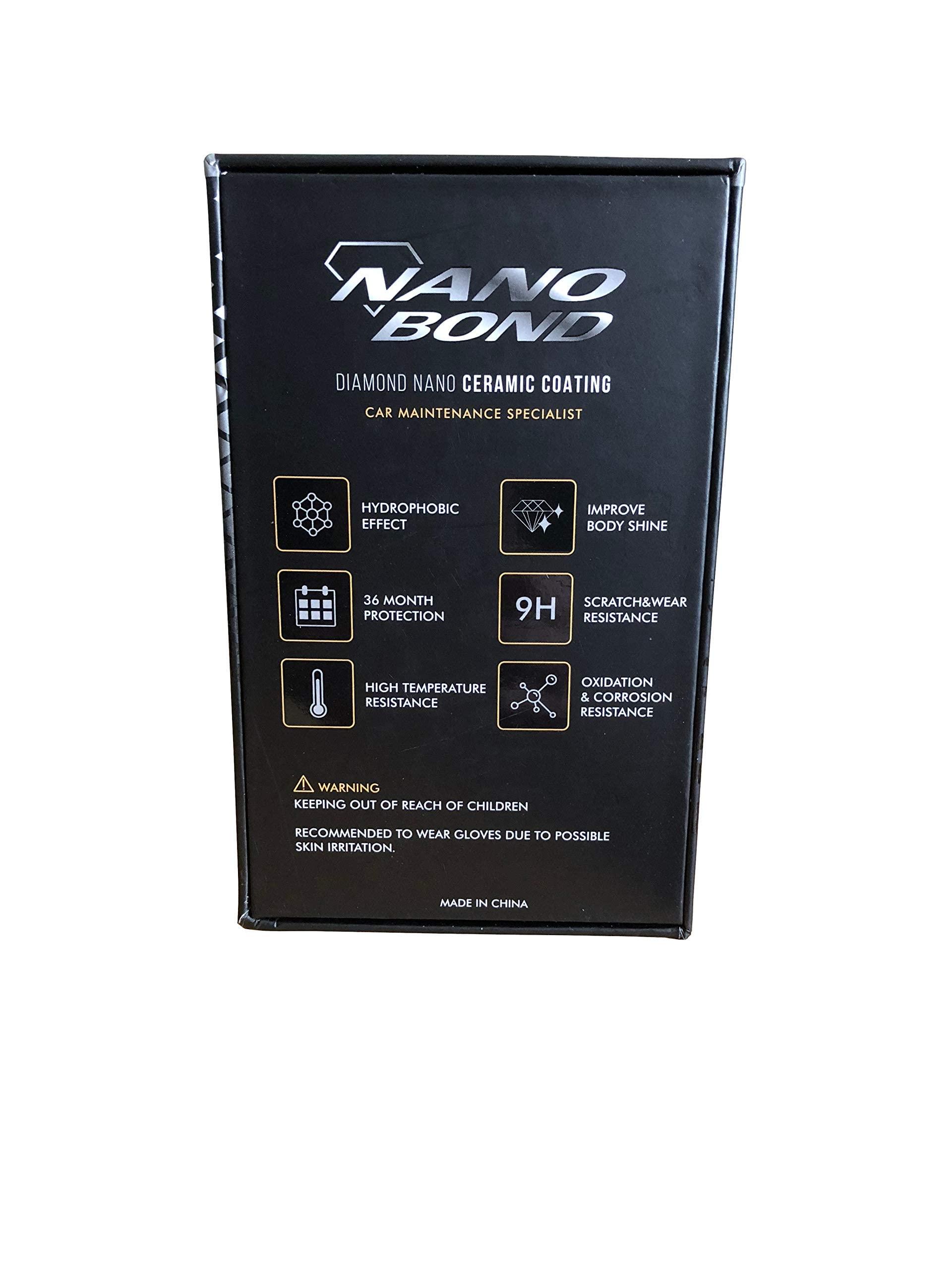 Nano Bond Ceramic Coating 9H PRO, Car, Plastic, Glass, and Wheel Exterior Care Product kit, Hydrophobic, Long Lasting Professional Care, High Gloss Paint Shine, Automotive Polishing with Sio2, 30ML - Image 9